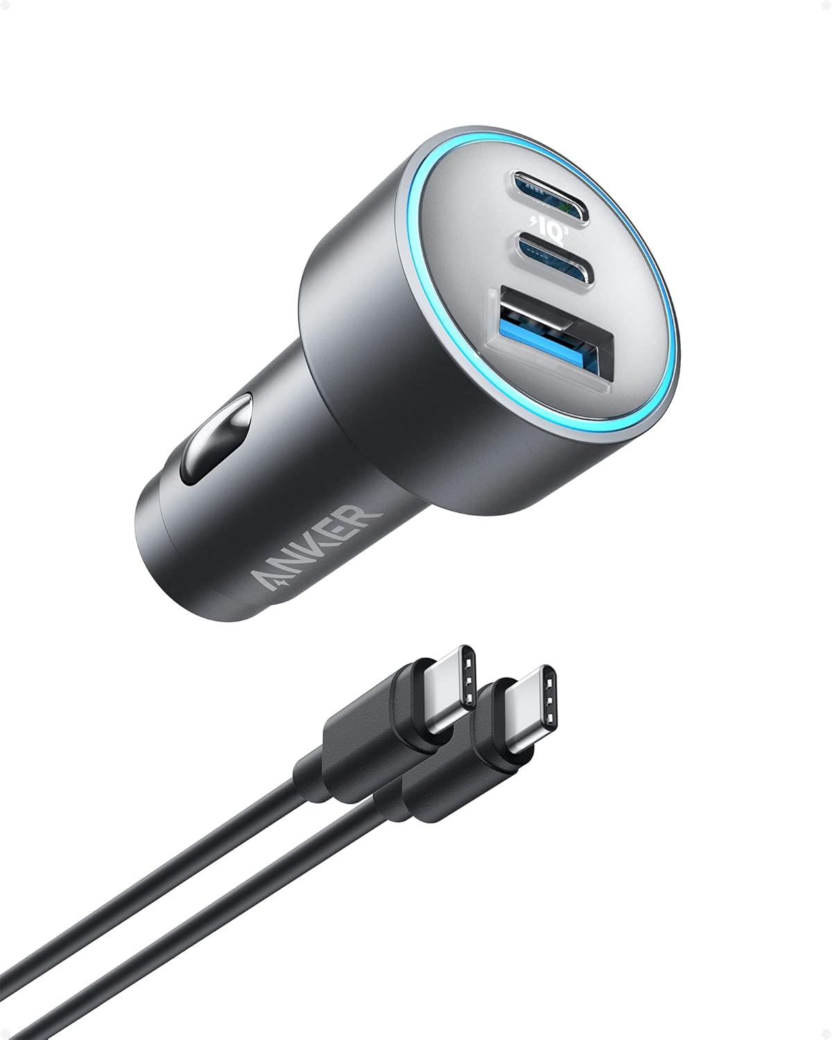 Anker USB-C Car Charger, 67W 3-Port Compact Fast