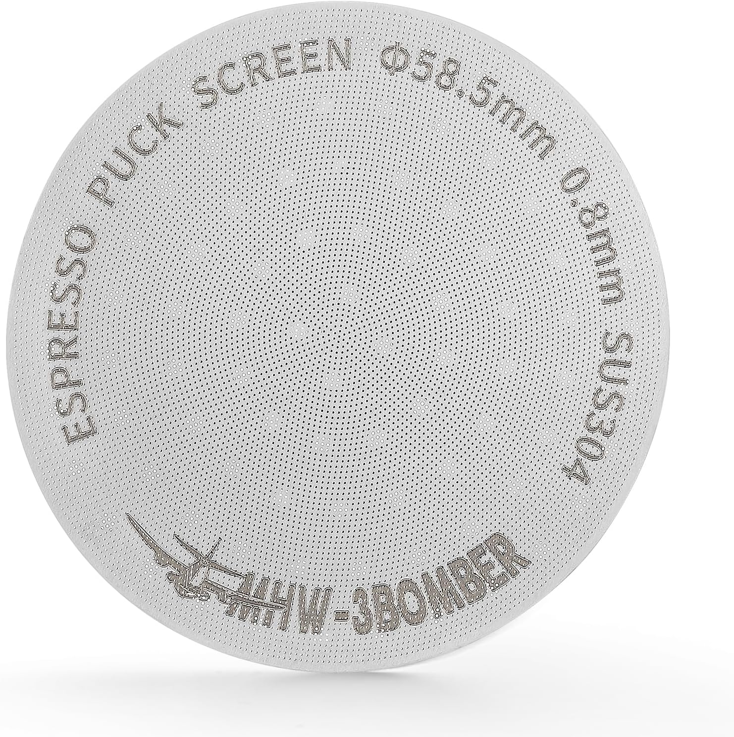 MHW-3BOMBER 58.5mm Espresso Puck Screen, 0.8mm Dual-Layer Stainless