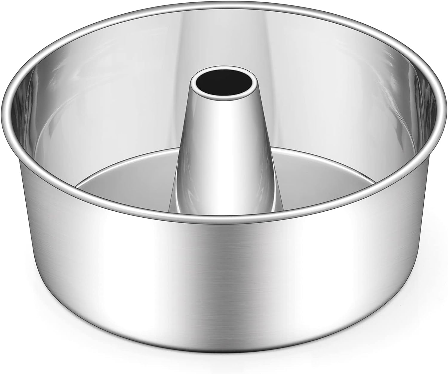 E-far Angel Food Cake Pan, 10-Inch Stainless Steel