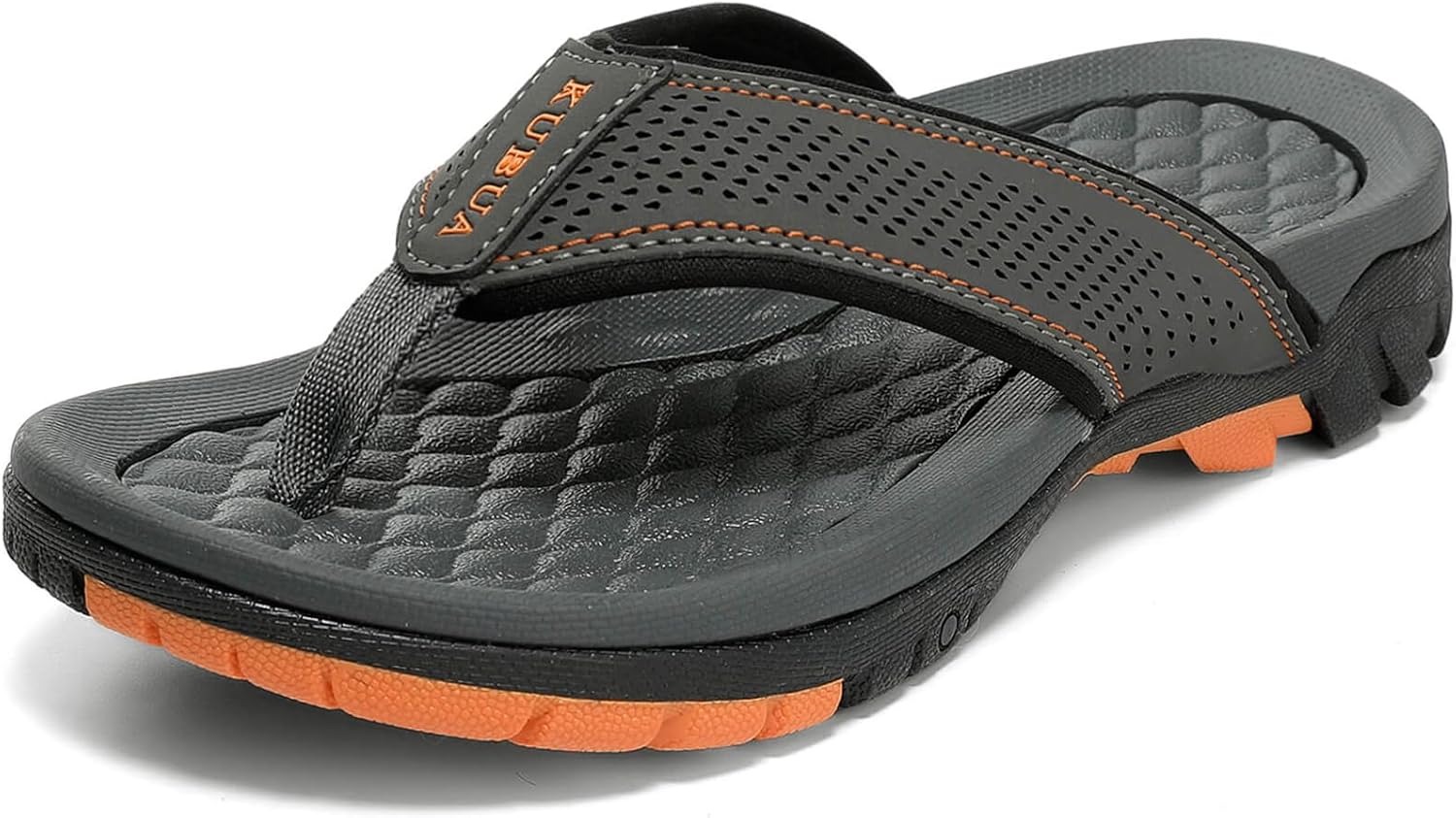 KUBUA Men's Beach Flip-Flops Water Sandals Outdoor Athletic