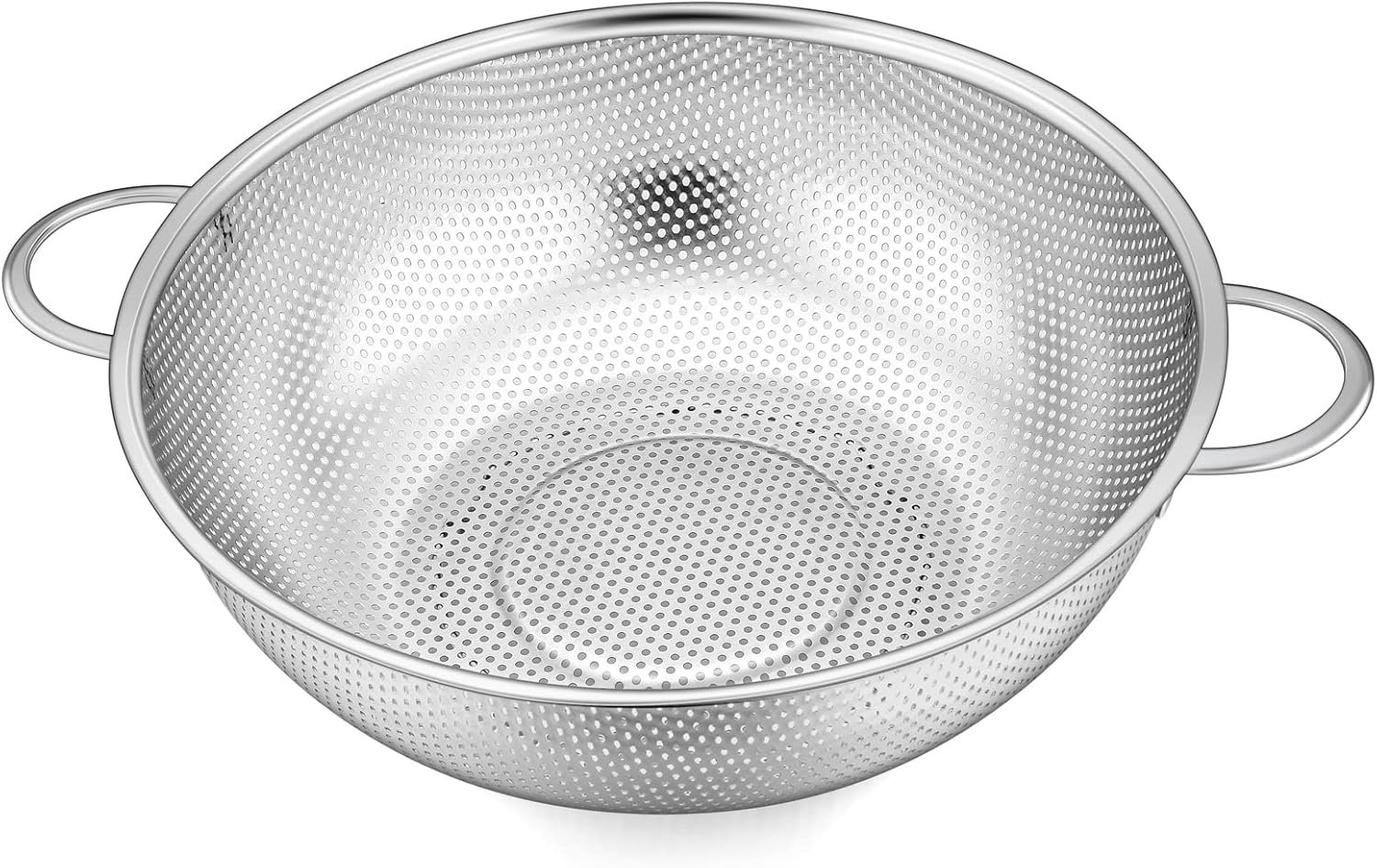 TeamFar Stainless Steel Colander, 5QT Micro-Perforated Metal Colander