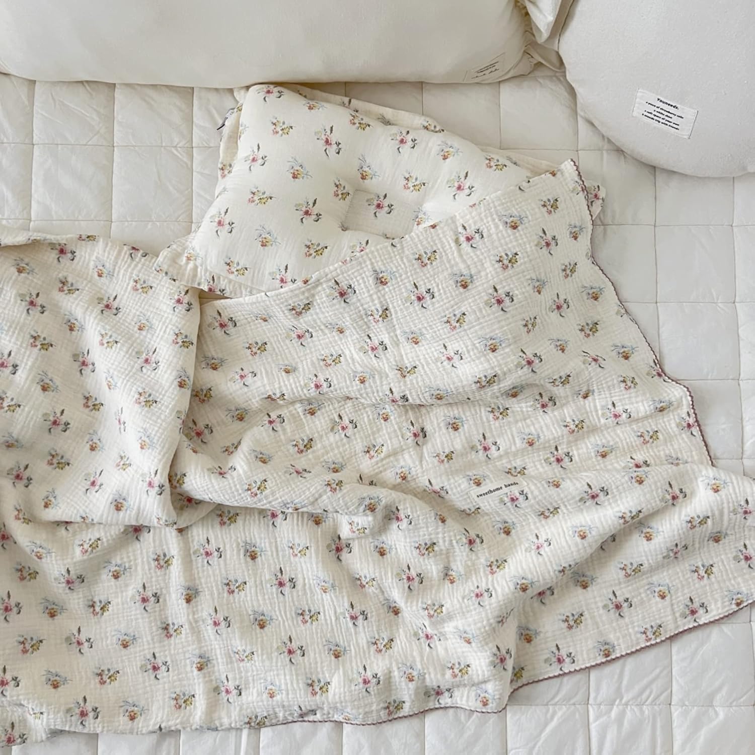 Large Cotton Muslin Kids Toddler Throw Blanket -