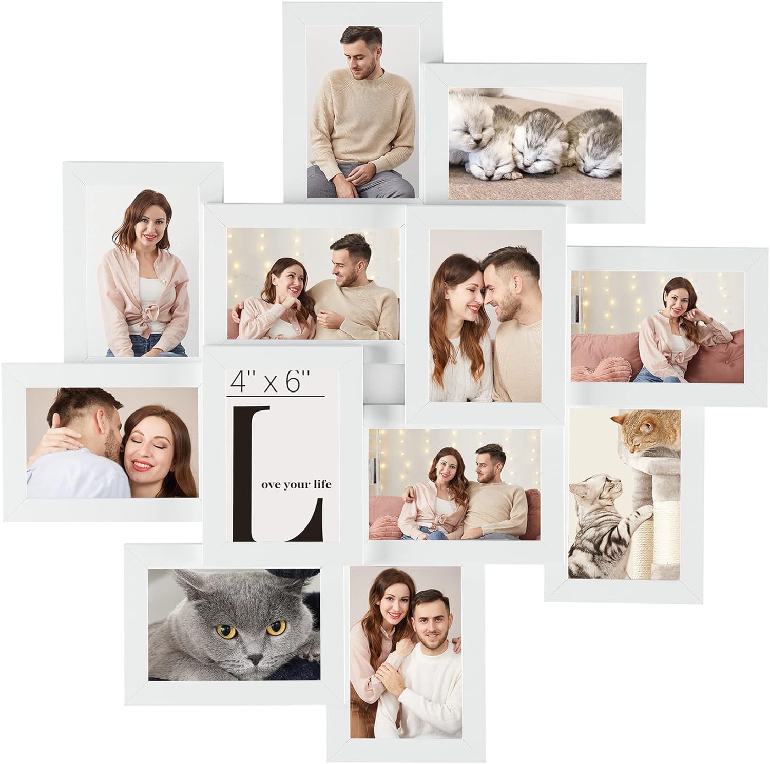 SONGMICS 4x6 Picture Frames Collage, 12-Pack Photo Collage