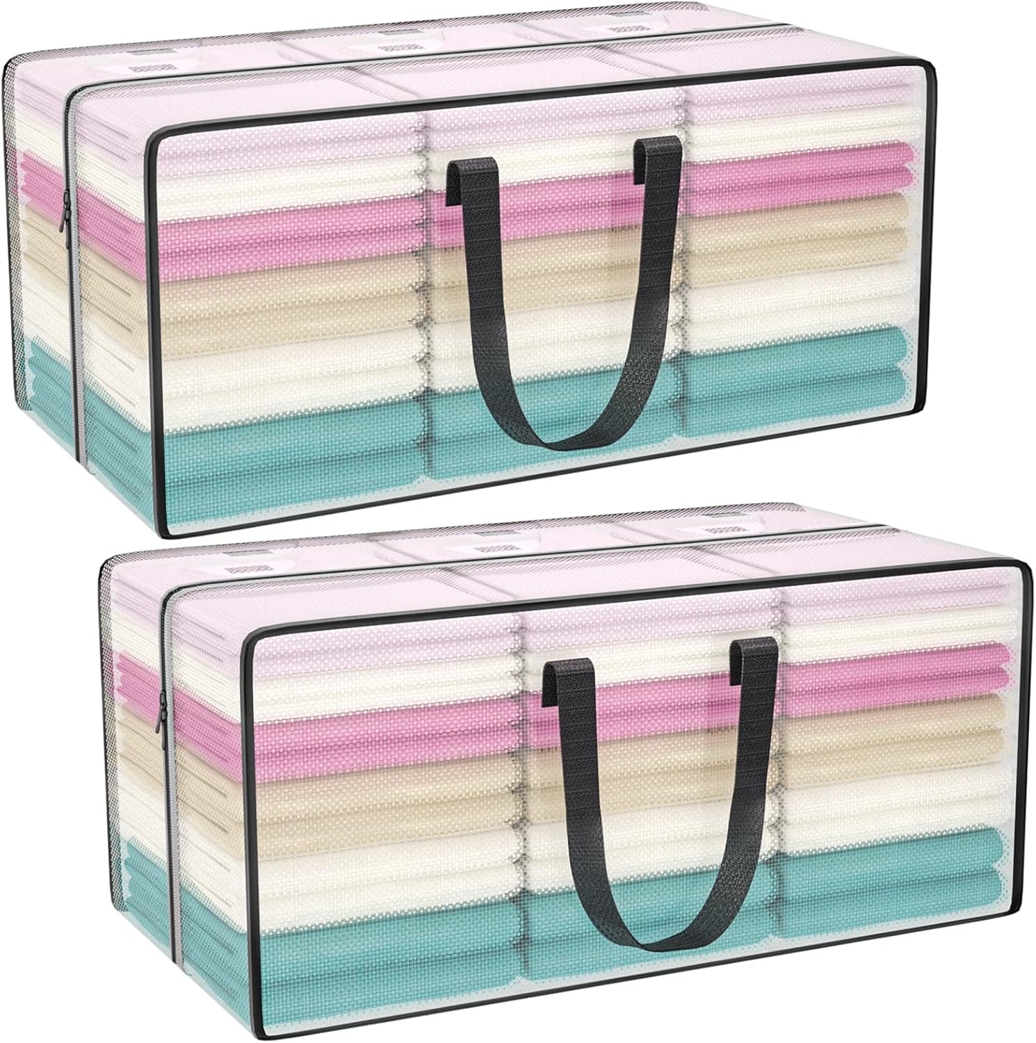 Clear Storage Bags with Zipper, Large Moving Bags