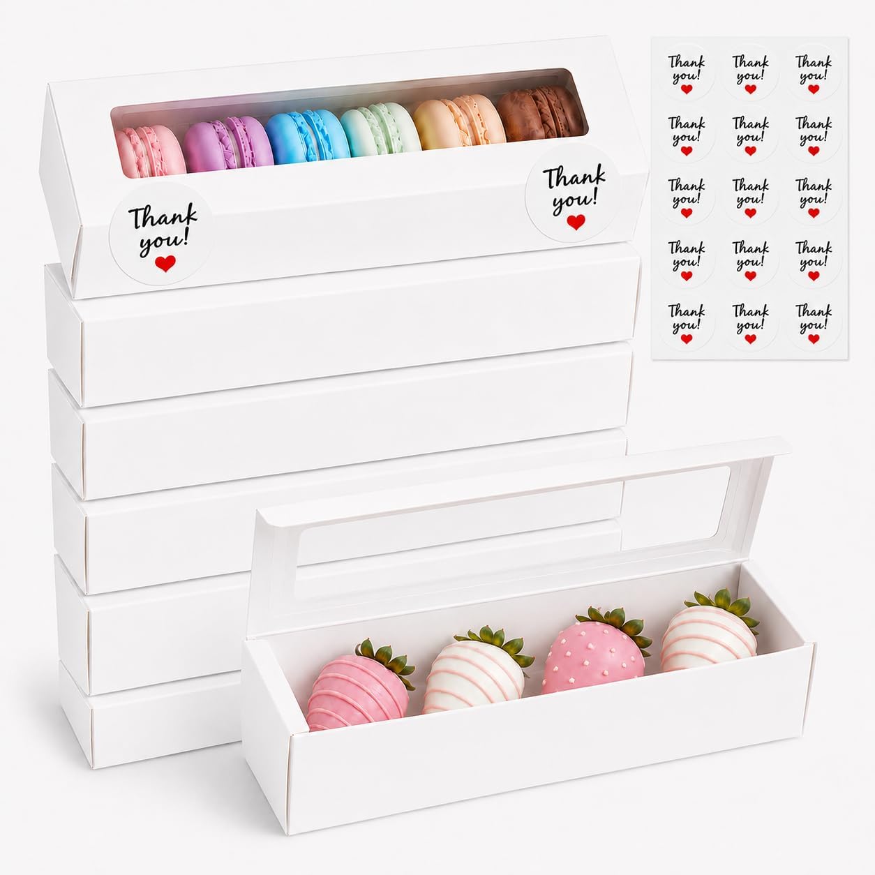 36 Pack Macaron Boxes for 5-7 Macarons Container