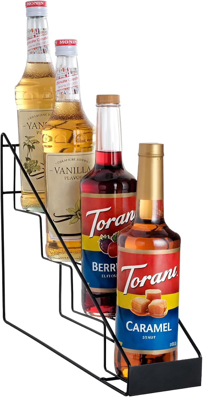 Mustry Coffee Syrup Rack for Coffee Bar Accessories,
