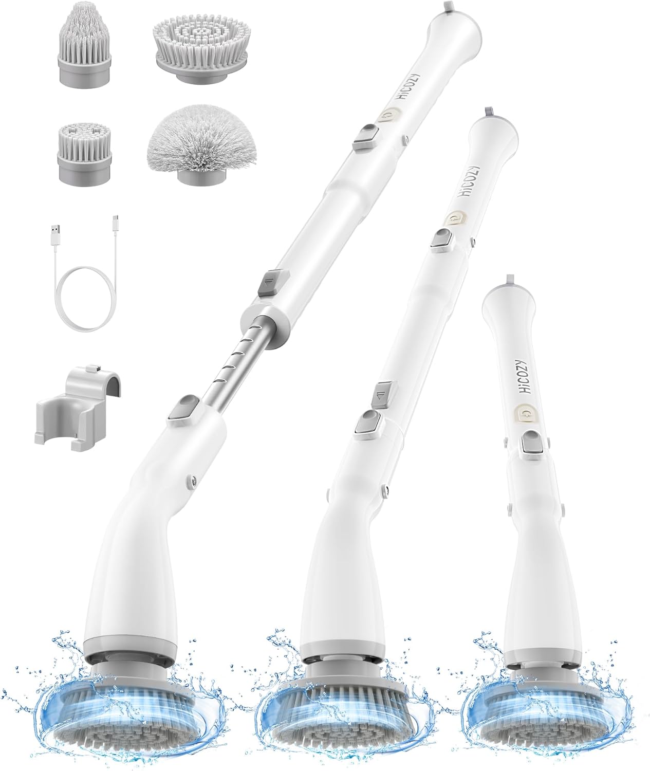 HiCOZY Electric Spin Scrubber HS1, Cordless Shower Scrubber