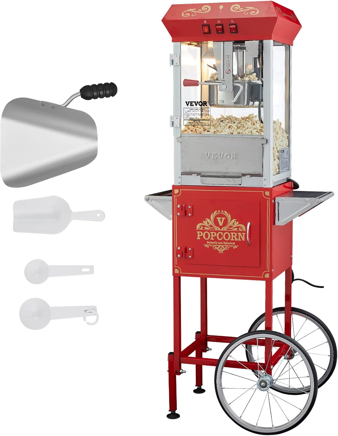 VEVOR Commercial Popcorn Machine, 8 Oz Kettle, 850