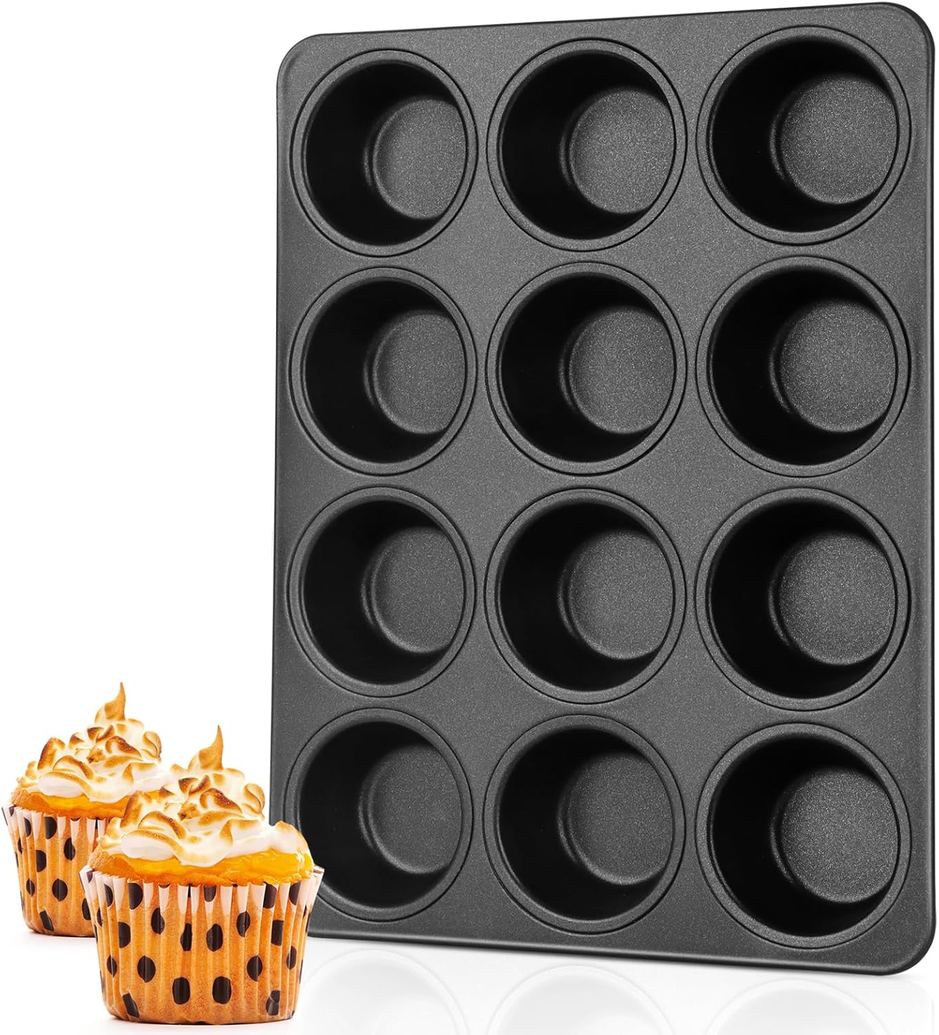 TeamFar Muffin Pan, 12 Cup Muffin Tin Cupcake