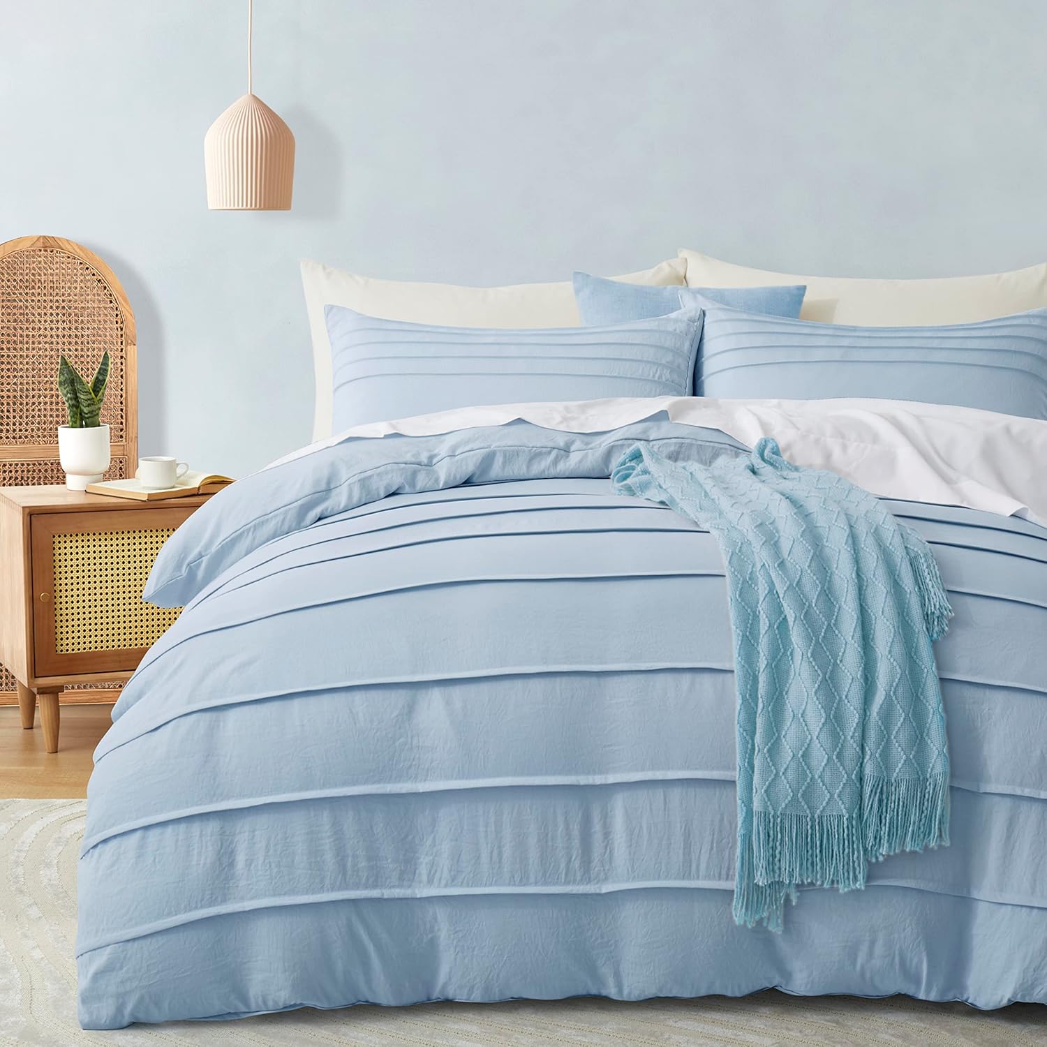 Oli Anderson Airy Blue Duvet Cover Queen Size