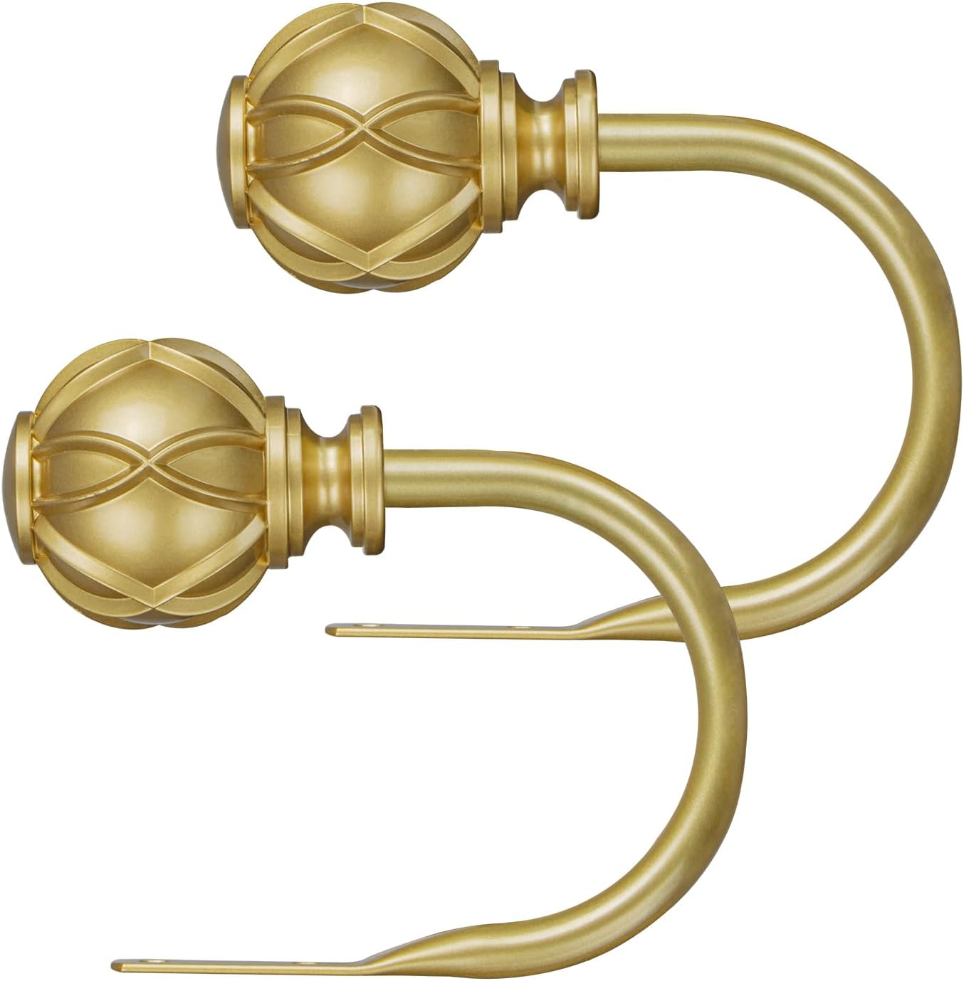KAMANINA Decorative Curtain Holdbacks, Wall-Mounted Tieback Hooks with
