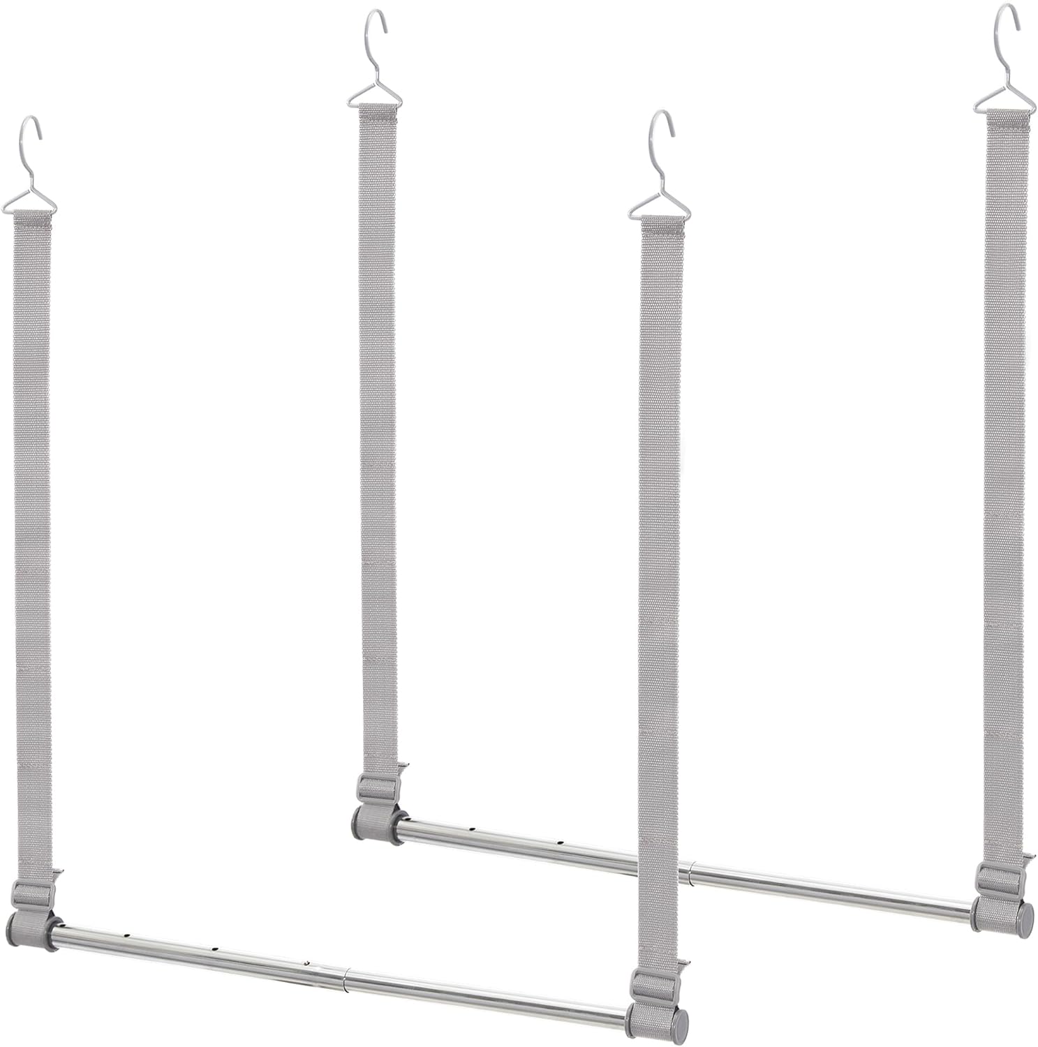 STORAGE MANIAC Hanging Closet Rod, Adjustable Width &