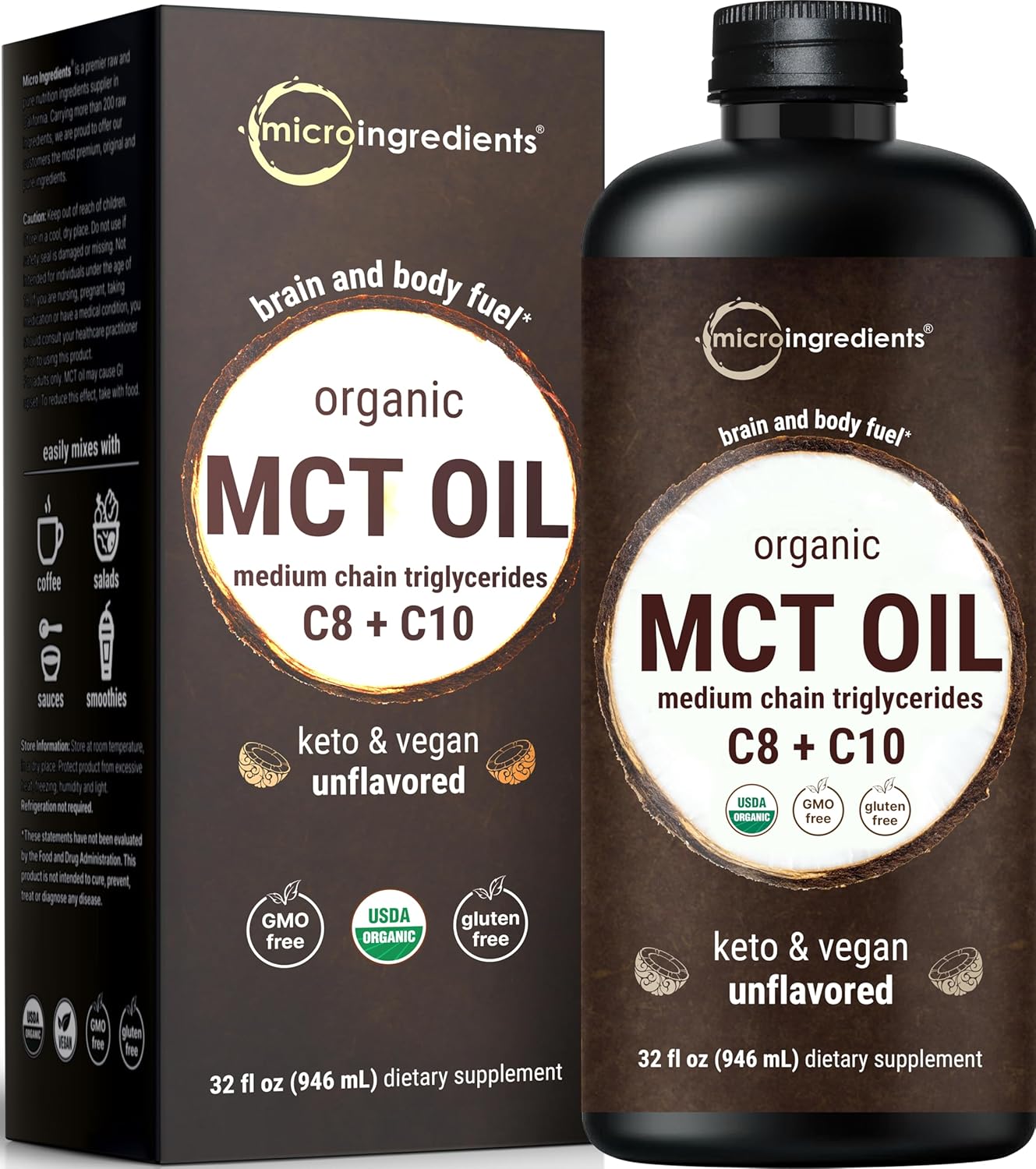 MCT Oil Organic, 32 fl oz |100% Virgin