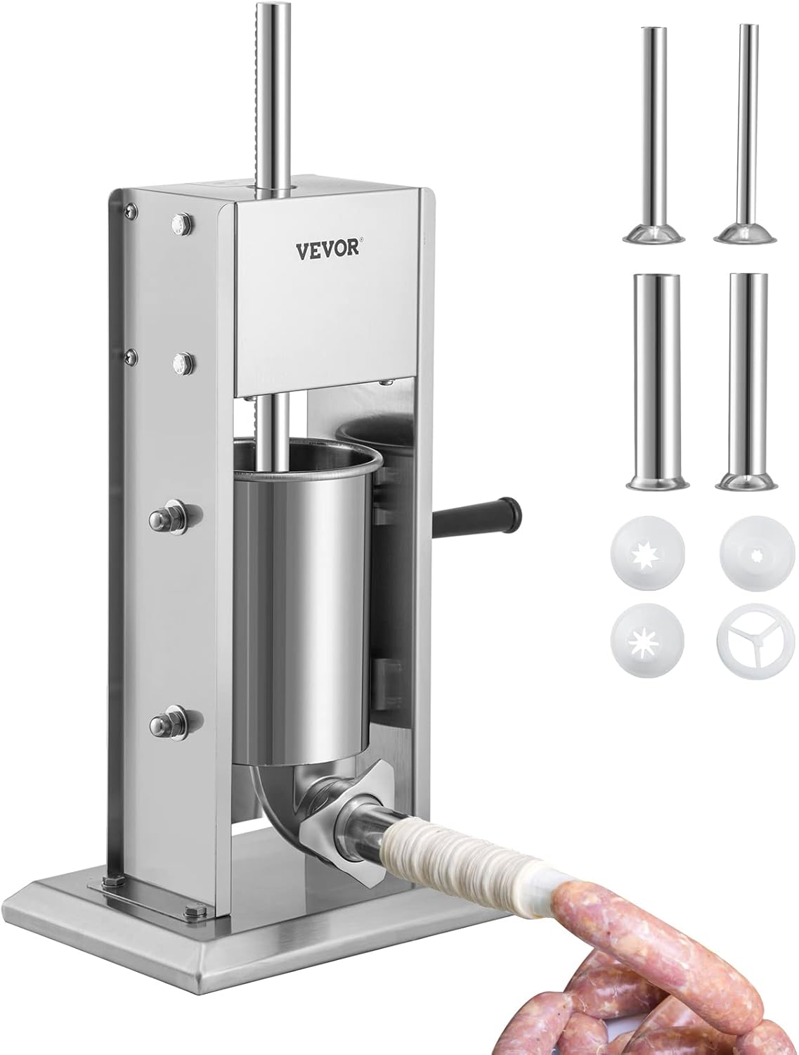 VEVOR Sausage Stuffer, Manual 7LB/3L Capacity, Two Speed