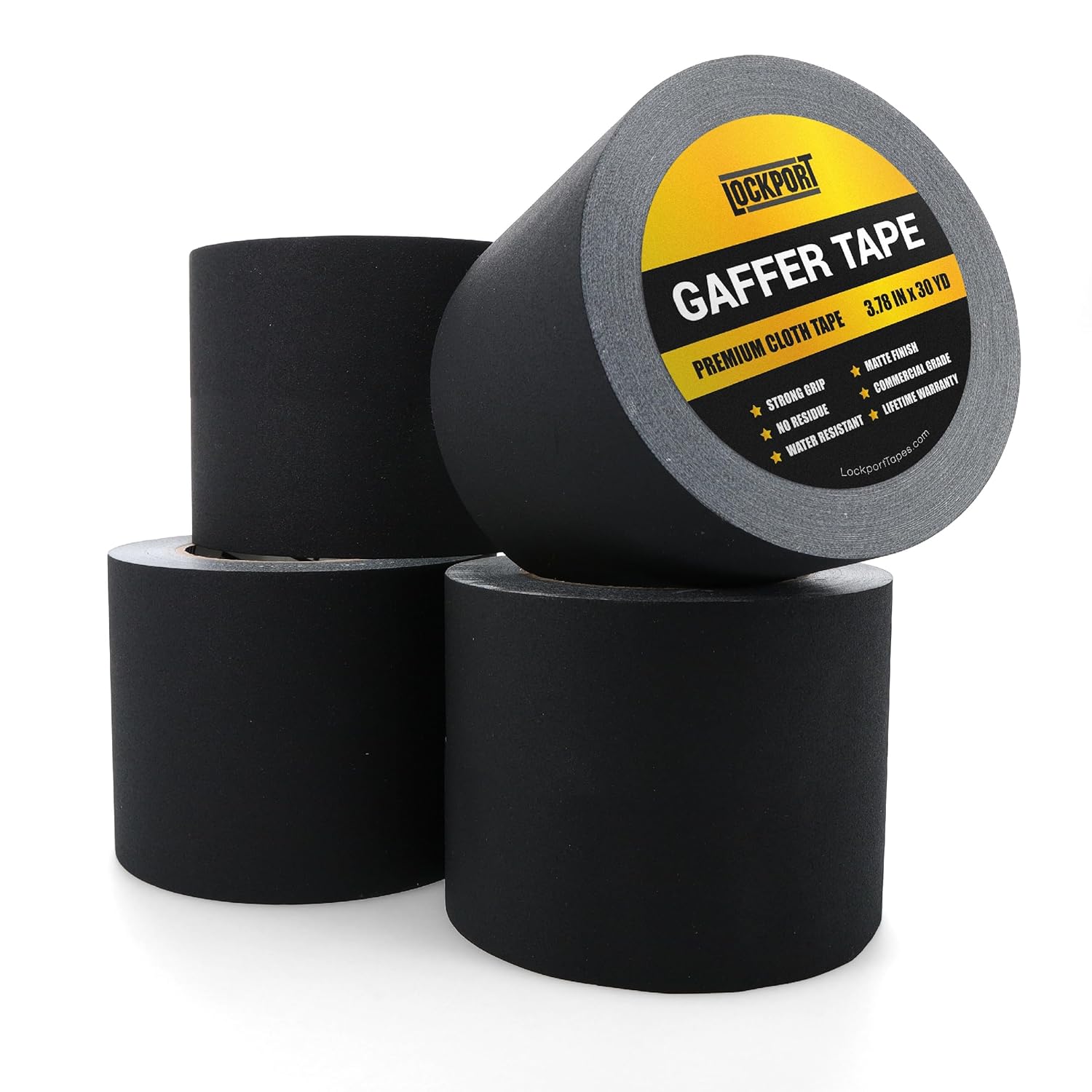 Lockport Black Gaffers Tape 4 inch x 30
