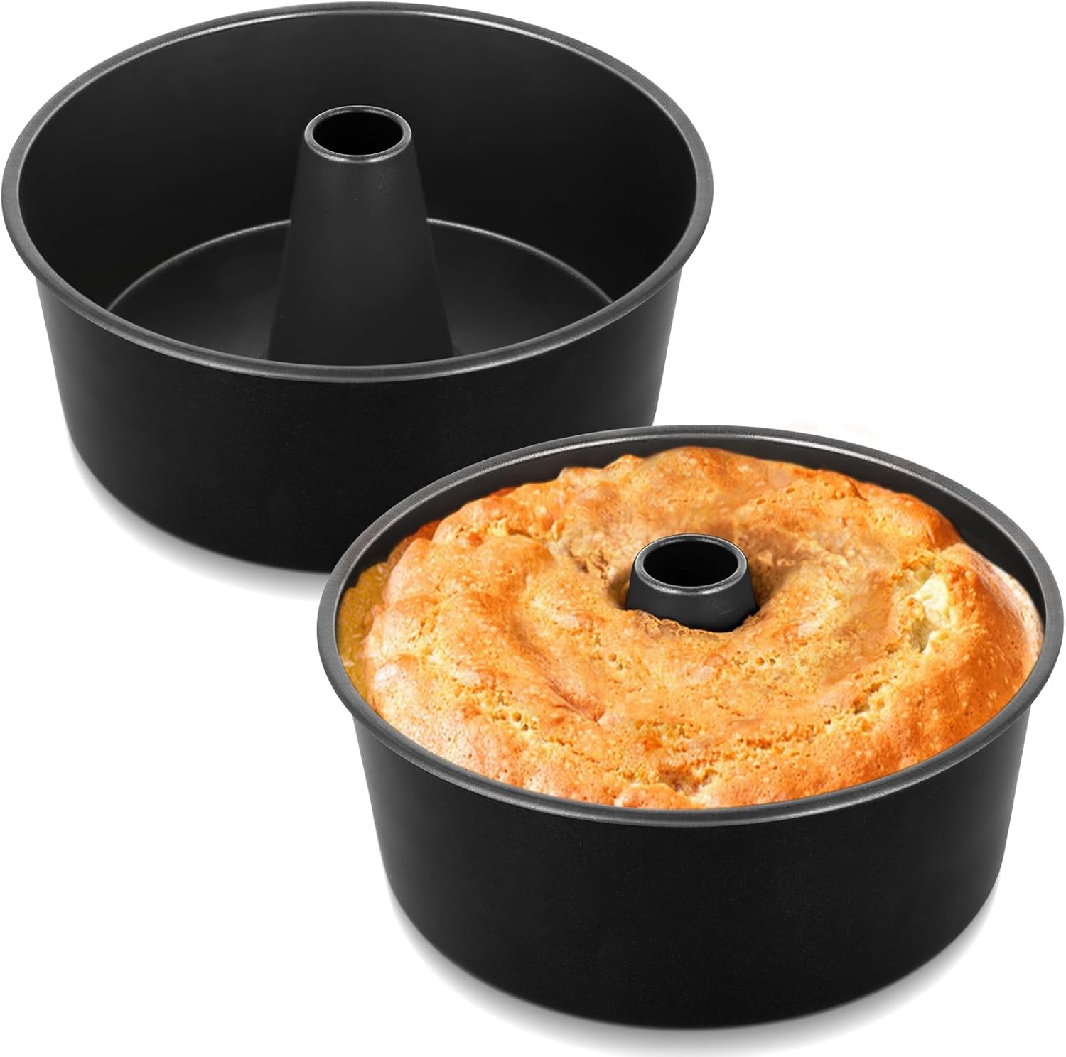 TeamFar 10 Inch Angel Food Cake Pan, Non-Stick