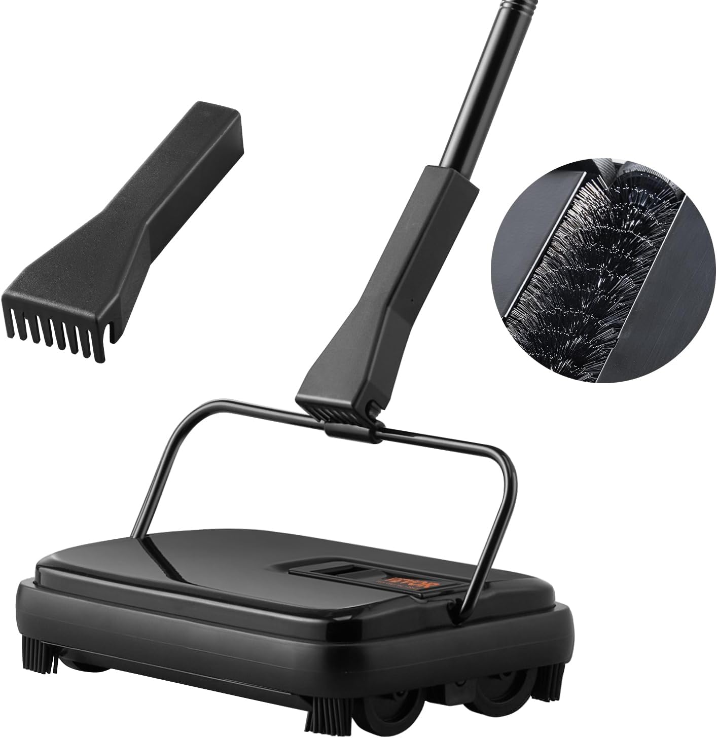 VEVOR Carpet Sweeper, 7.87 in Sweeping Paths, Floor