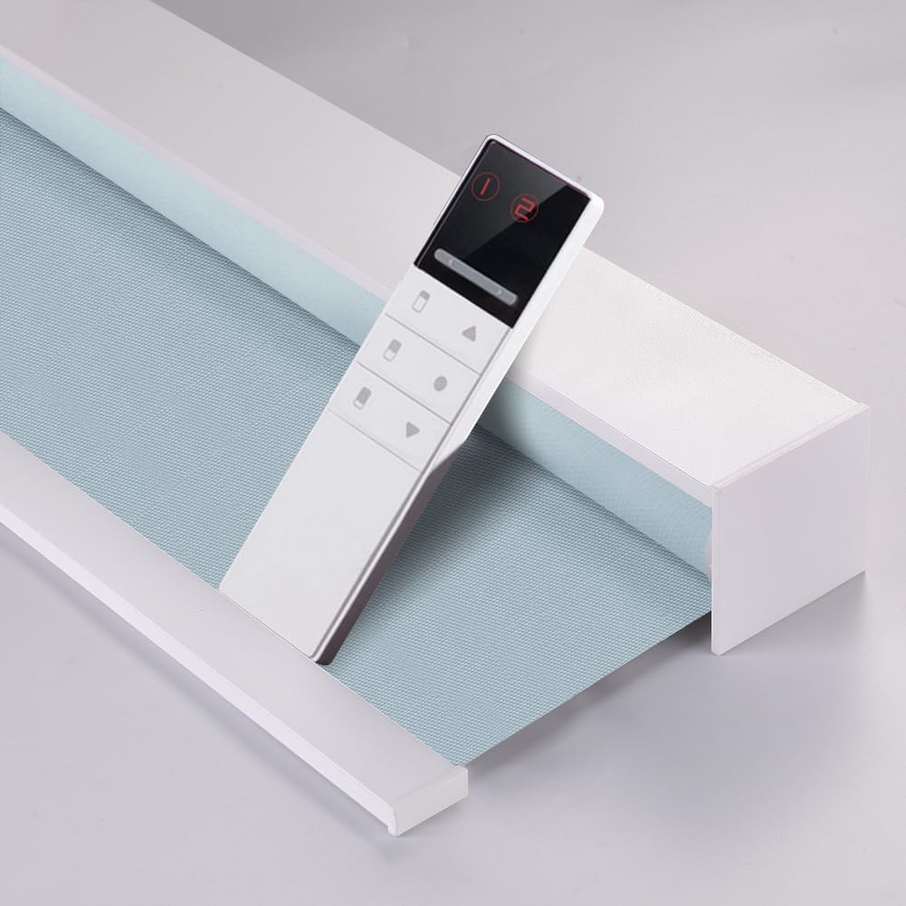 Motorized Blackout Window Blinds Customize Width Remote Control