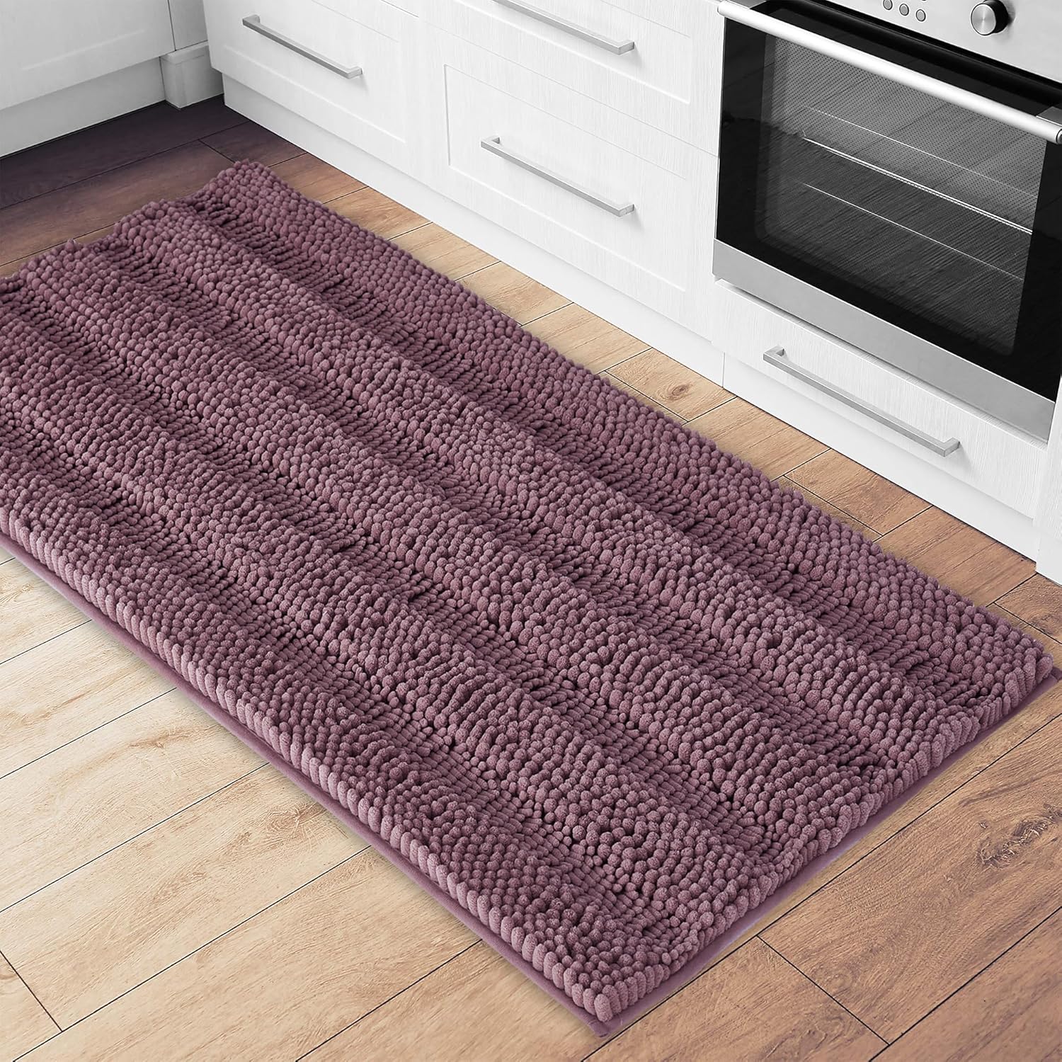 NICETOWN 60 x 24 Chenille Plush Floor Mat,