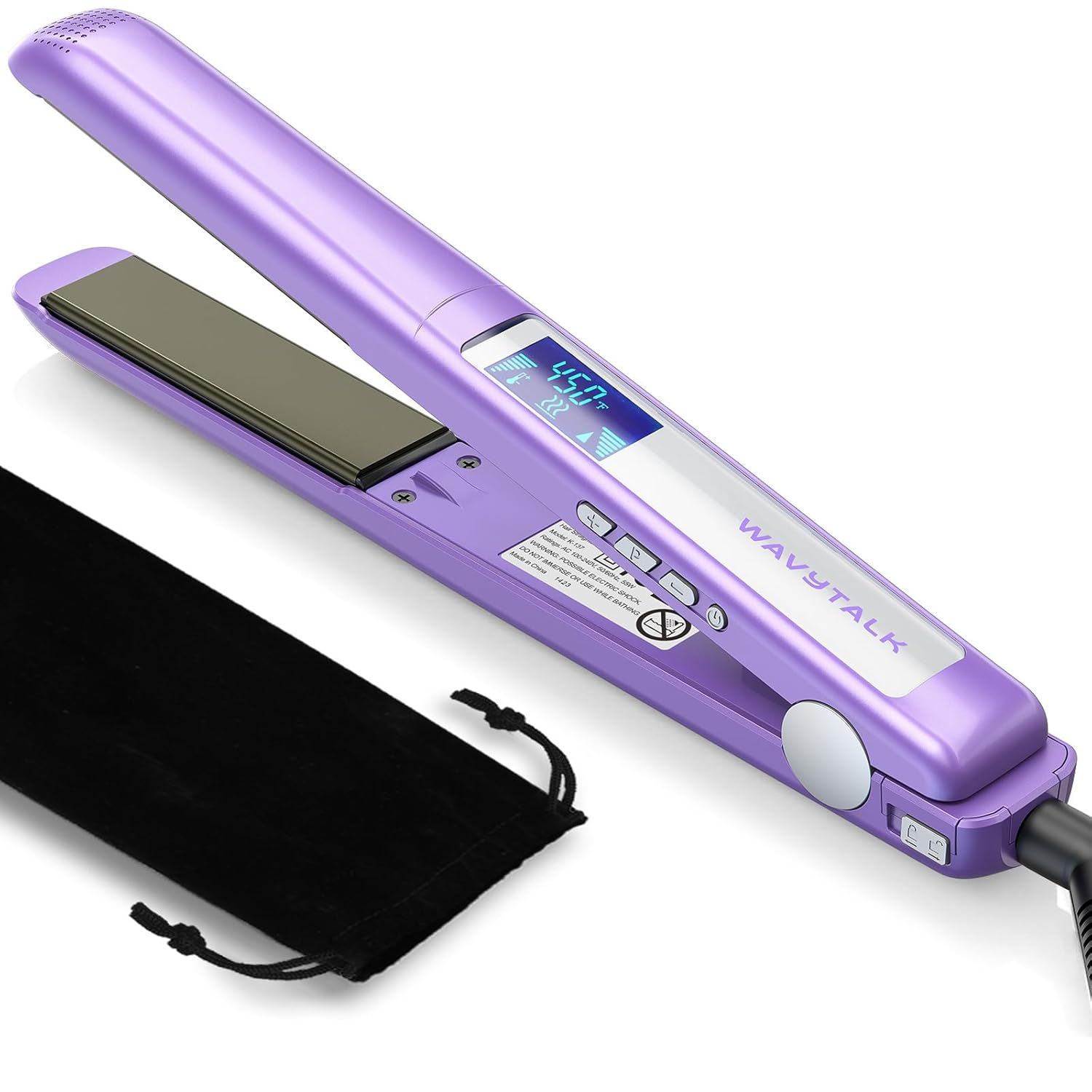 Wavytalk Pro Flat Iron Hair Straightener, 100% Pure