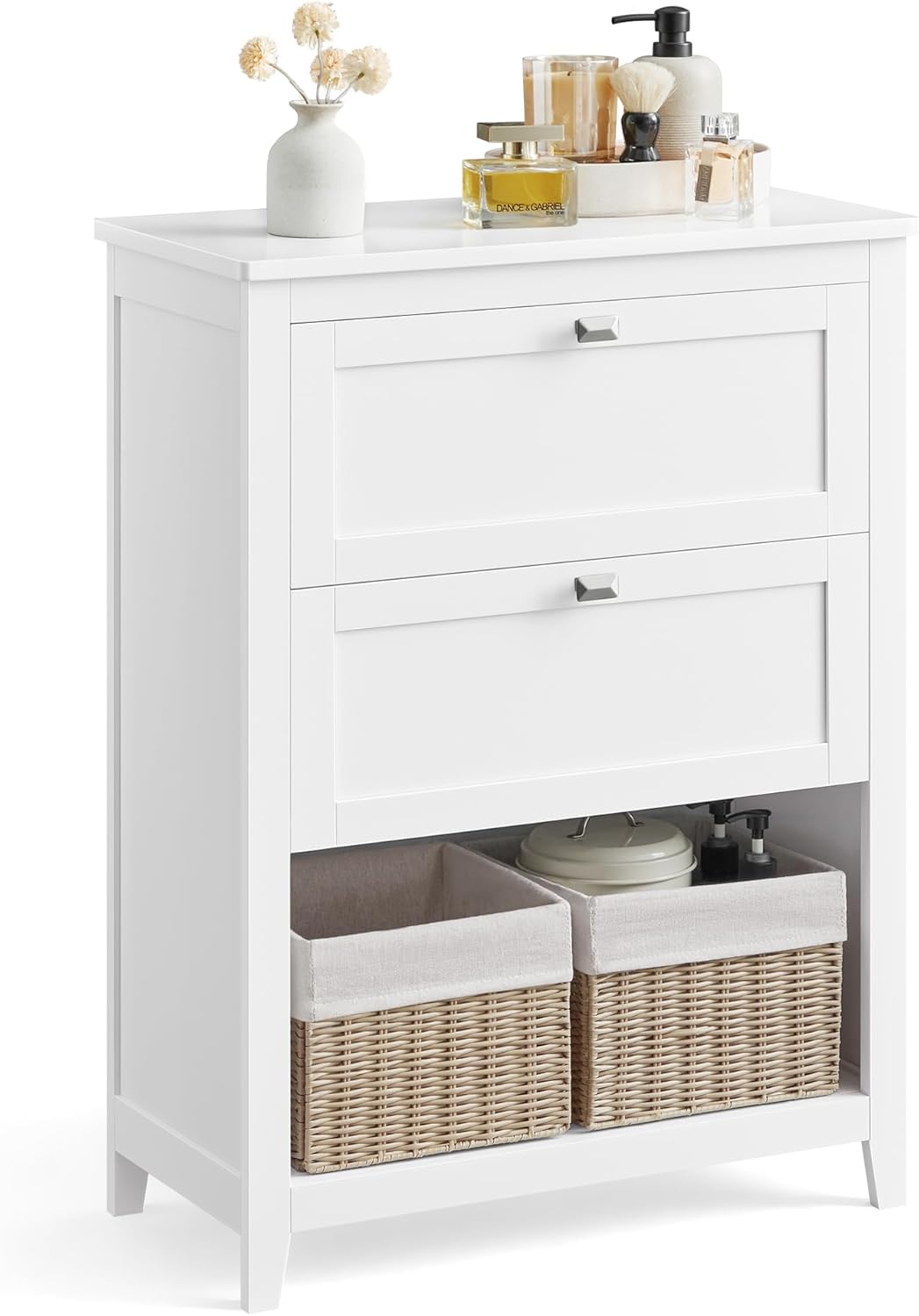 VASAGLE Storage Cabinet, Freestanding Floor Cabinet, 2 Drawers