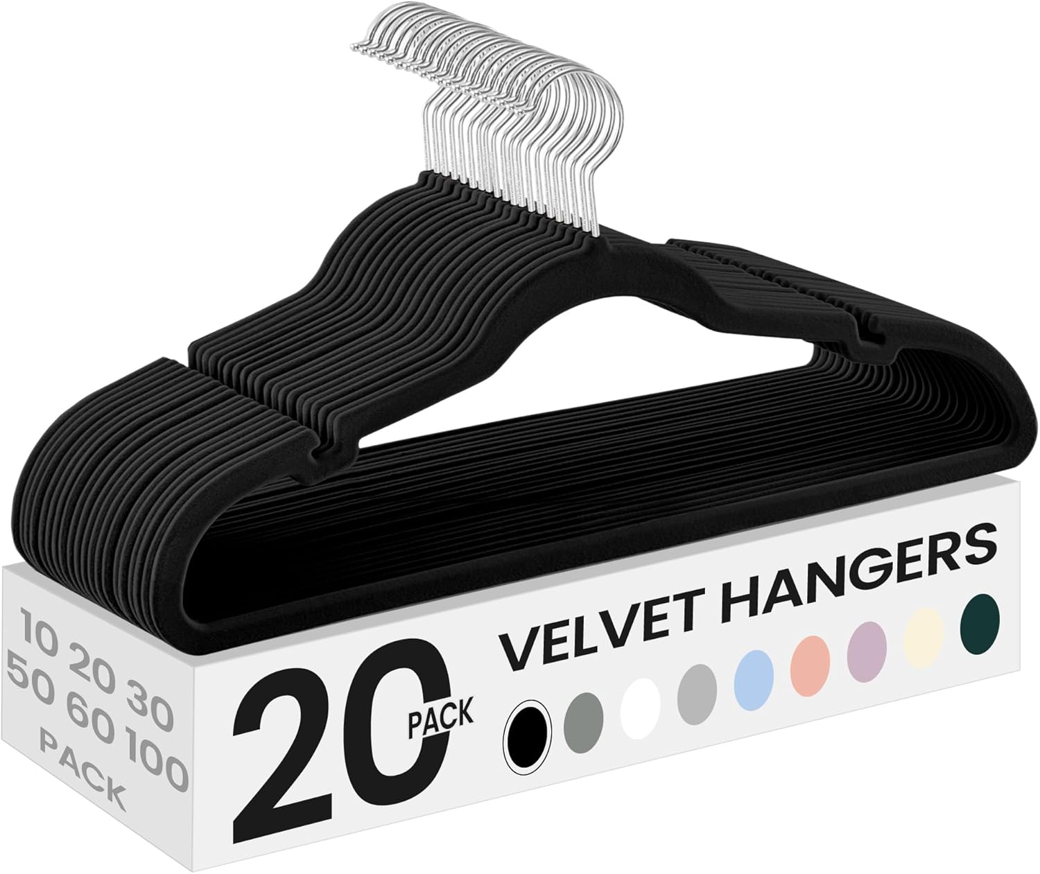 SONGMICS Velvet Hangers 20-Pack, Non-Slip Clothes Hangers with