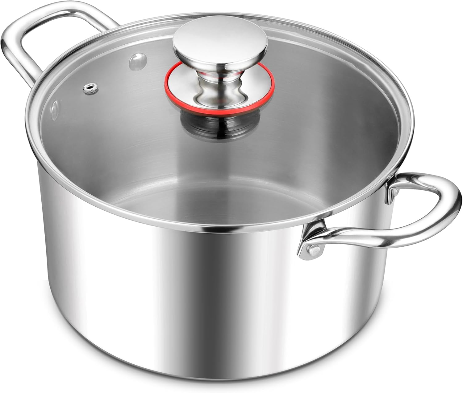 E-far 5 Quart Stock Pot with Lid, 18/10