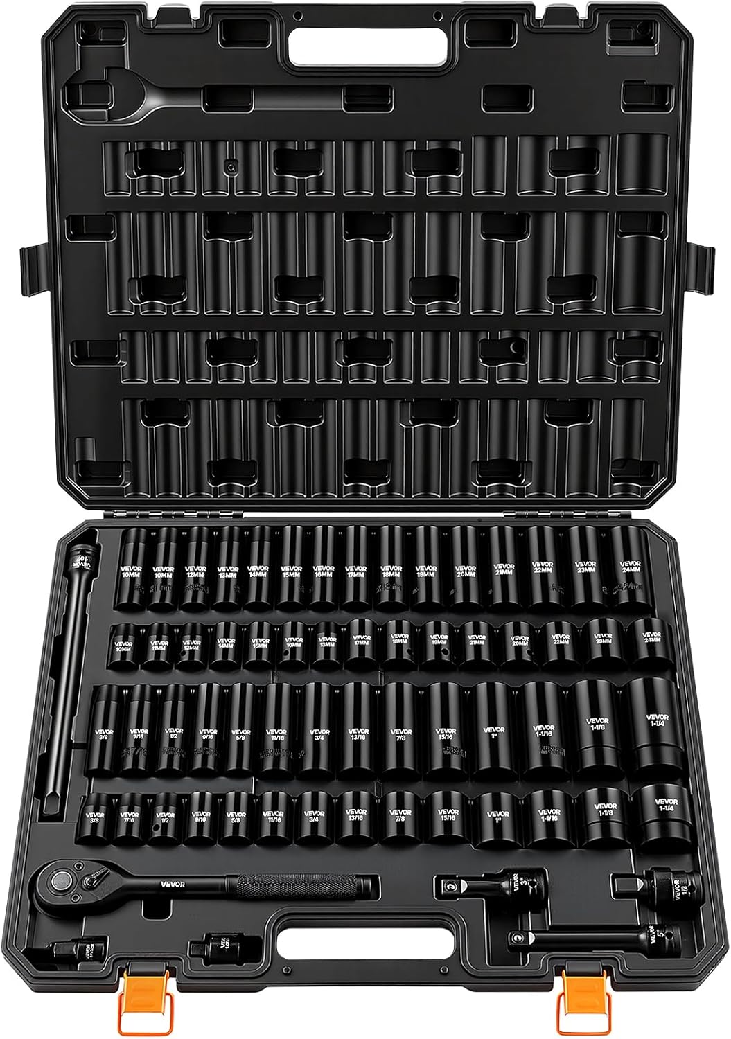VEVOR 1/2" Drive Impact Socket Set, 65 Piece