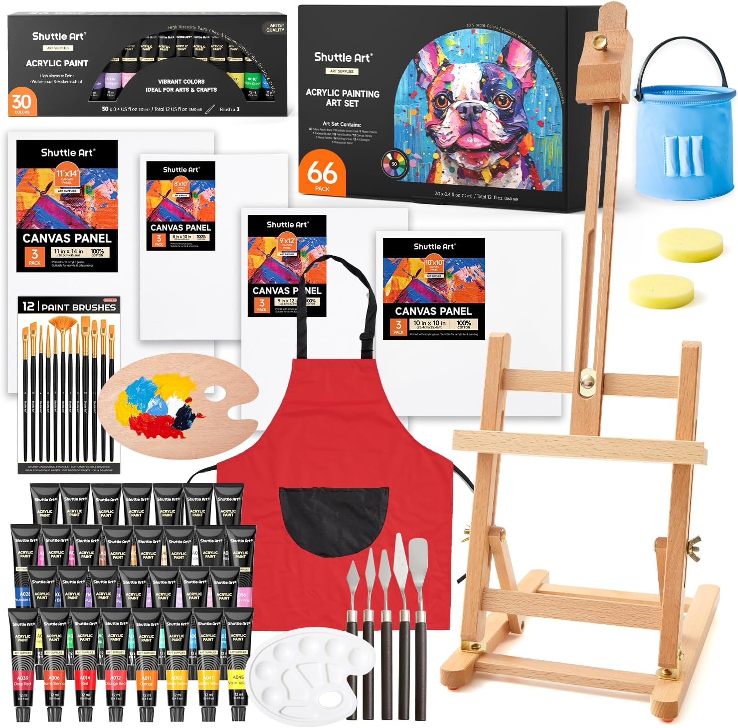 Shuttle Art 66 Pack Acrylic Paint Set with