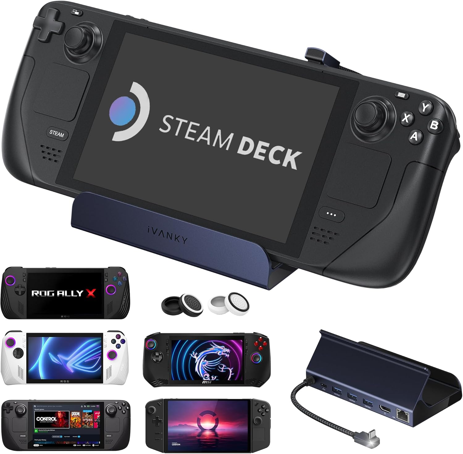 iVANKY 4K@144Hz Steam Deck Dock, 8-in-1 Docking Station