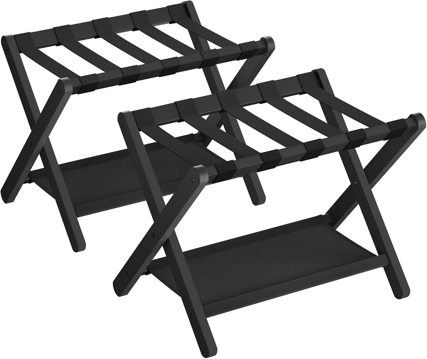 SONGMICS Bamboo Luggage Rack for Guest Room, Set
