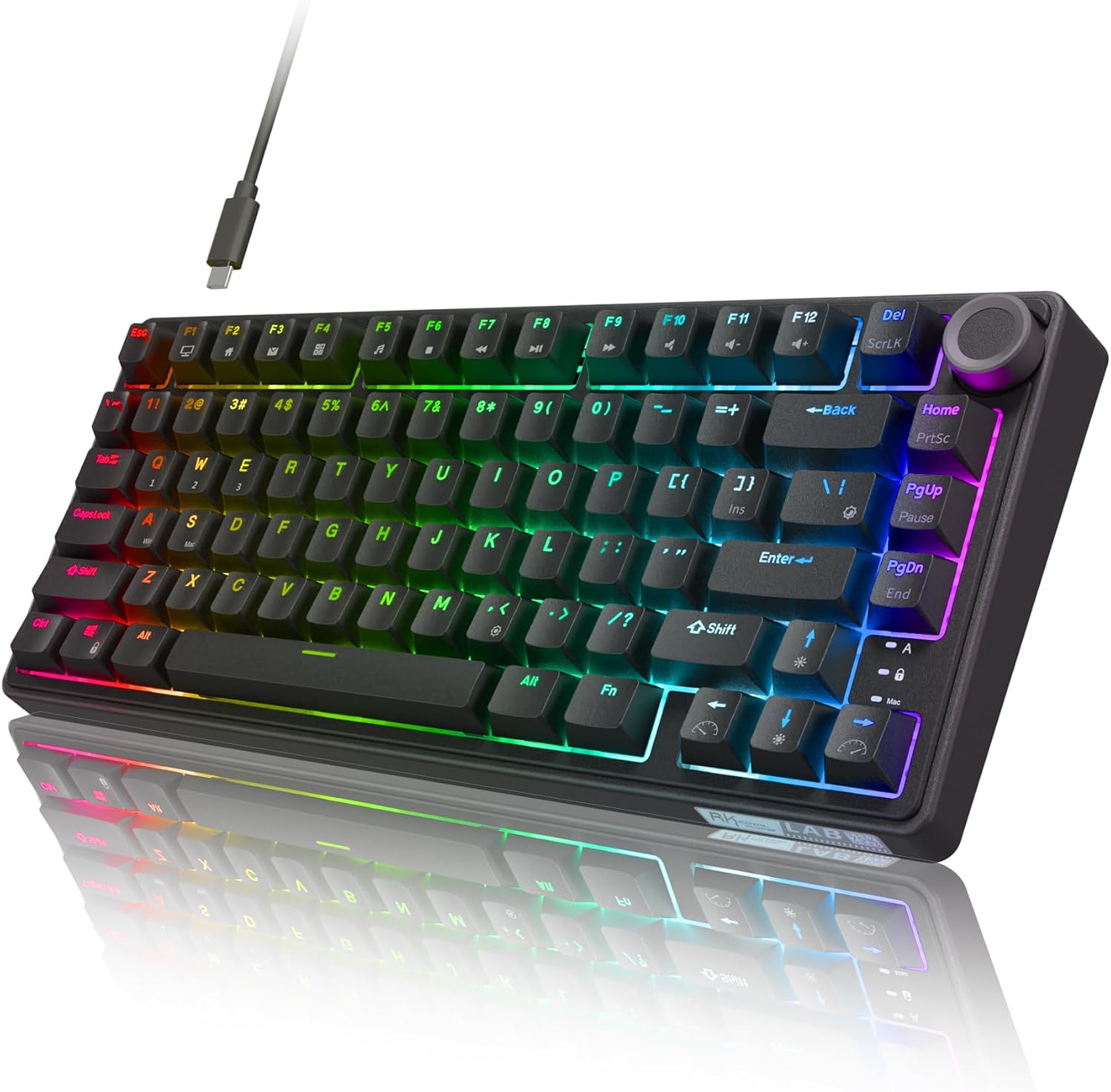 RK ROYAL KLUDGE R75 Wired Mechanical Gaming Keyboard,