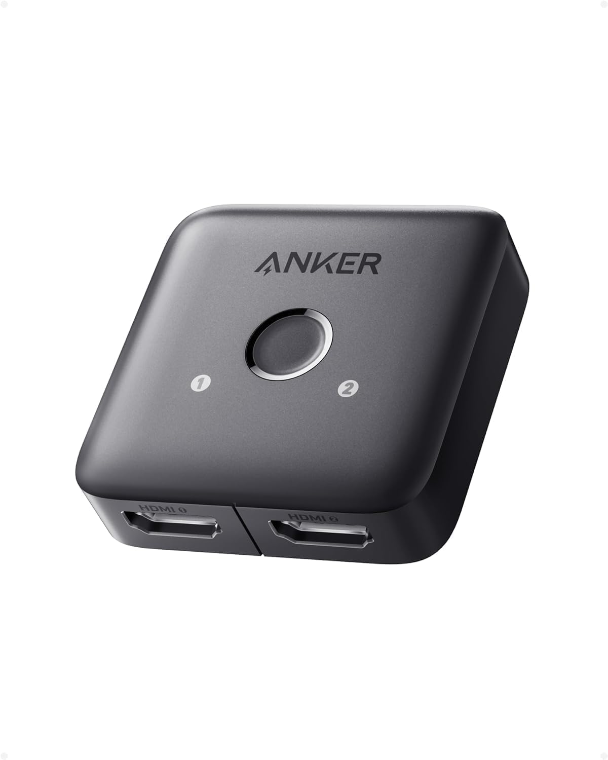 Anker HDMI Switch, 4K@60Hz 2-in-1-Out HDMI Switcher, Supports