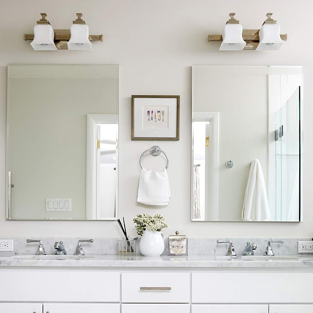 Chende 18x36 Inch Frameless Mirror Set of 2,