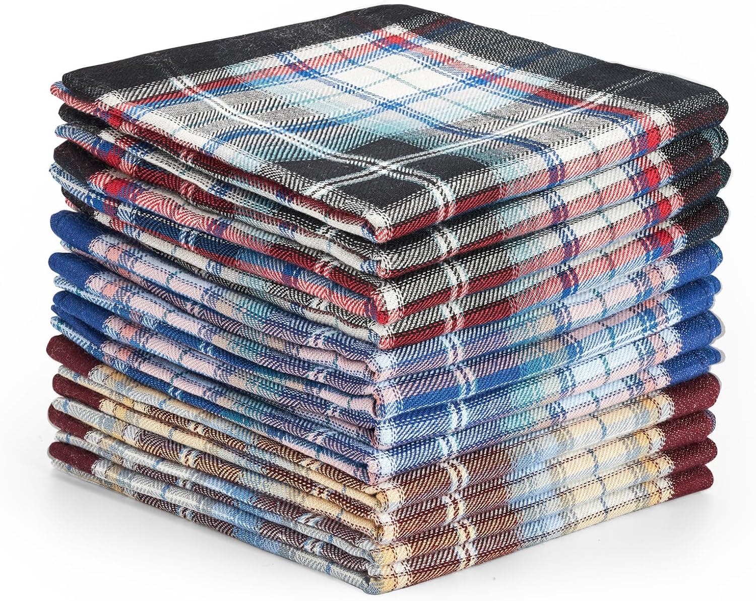 Ohuhu Handkerchiefs for Men, 12 Pack 100% Combed