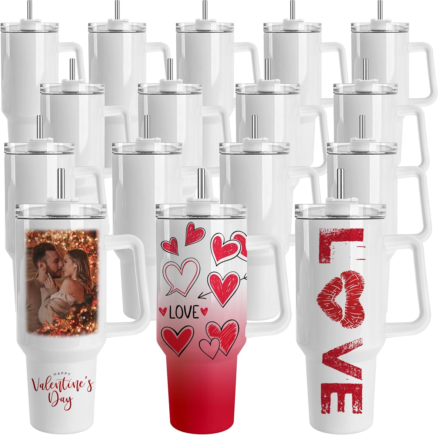 Joyclub 16 Pack 40 OZ Sublimation Tumblers with