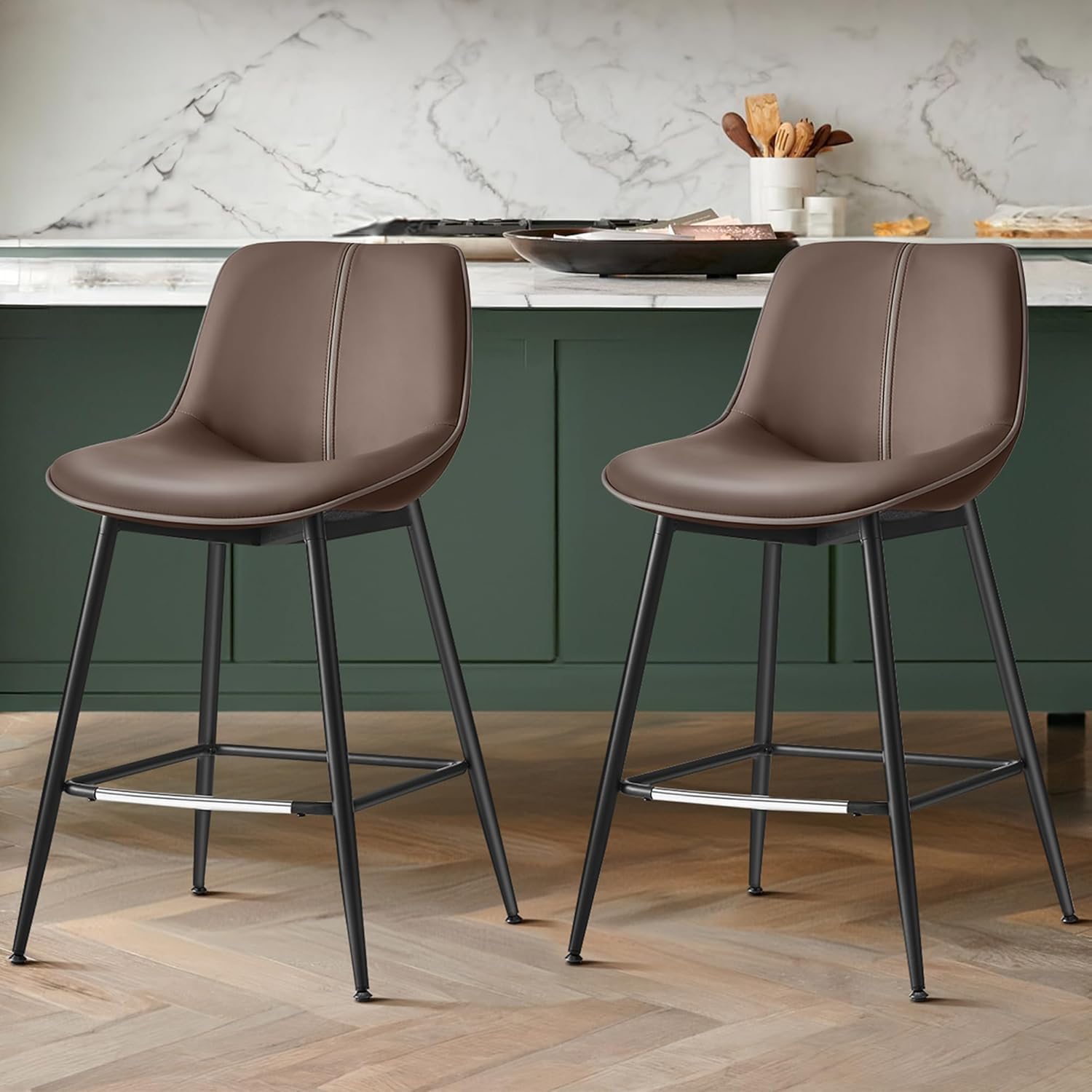 VASAGLE Bar Stools Set of 2, Counter Height