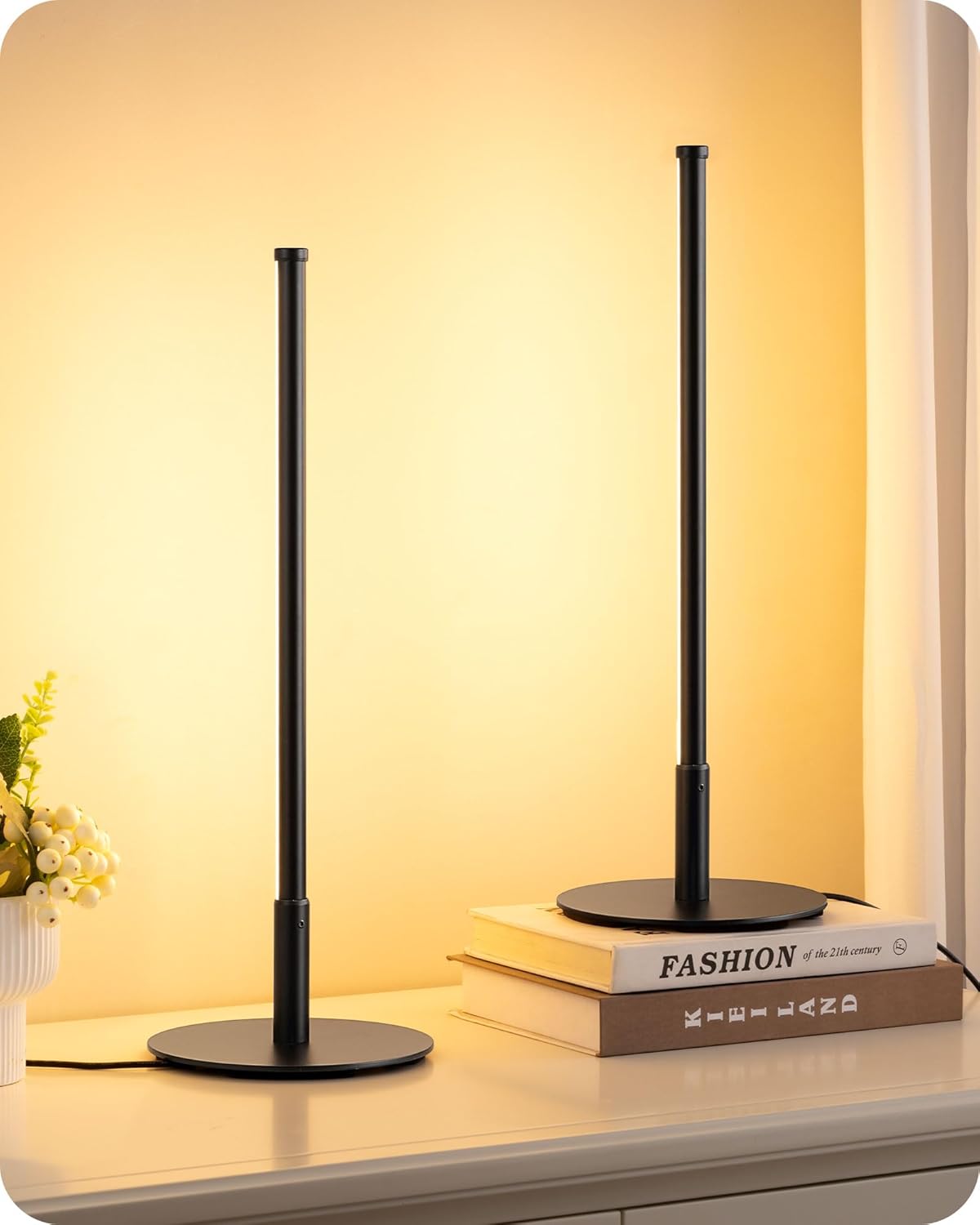 EDISHINE Upgraded LED Table Lamp Set of 2,