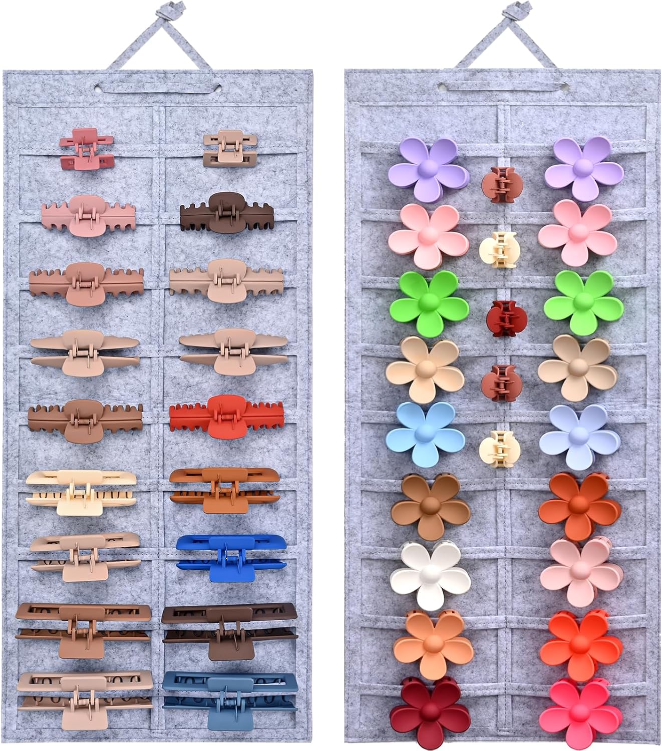 Lolalet Hair Claw Clip Organizer, 2 Pack Hanging