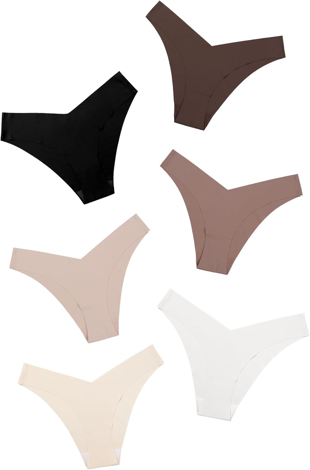 DEANGELMON Women's Seamless Bikini Cheeky Panties, Invisible No-Show