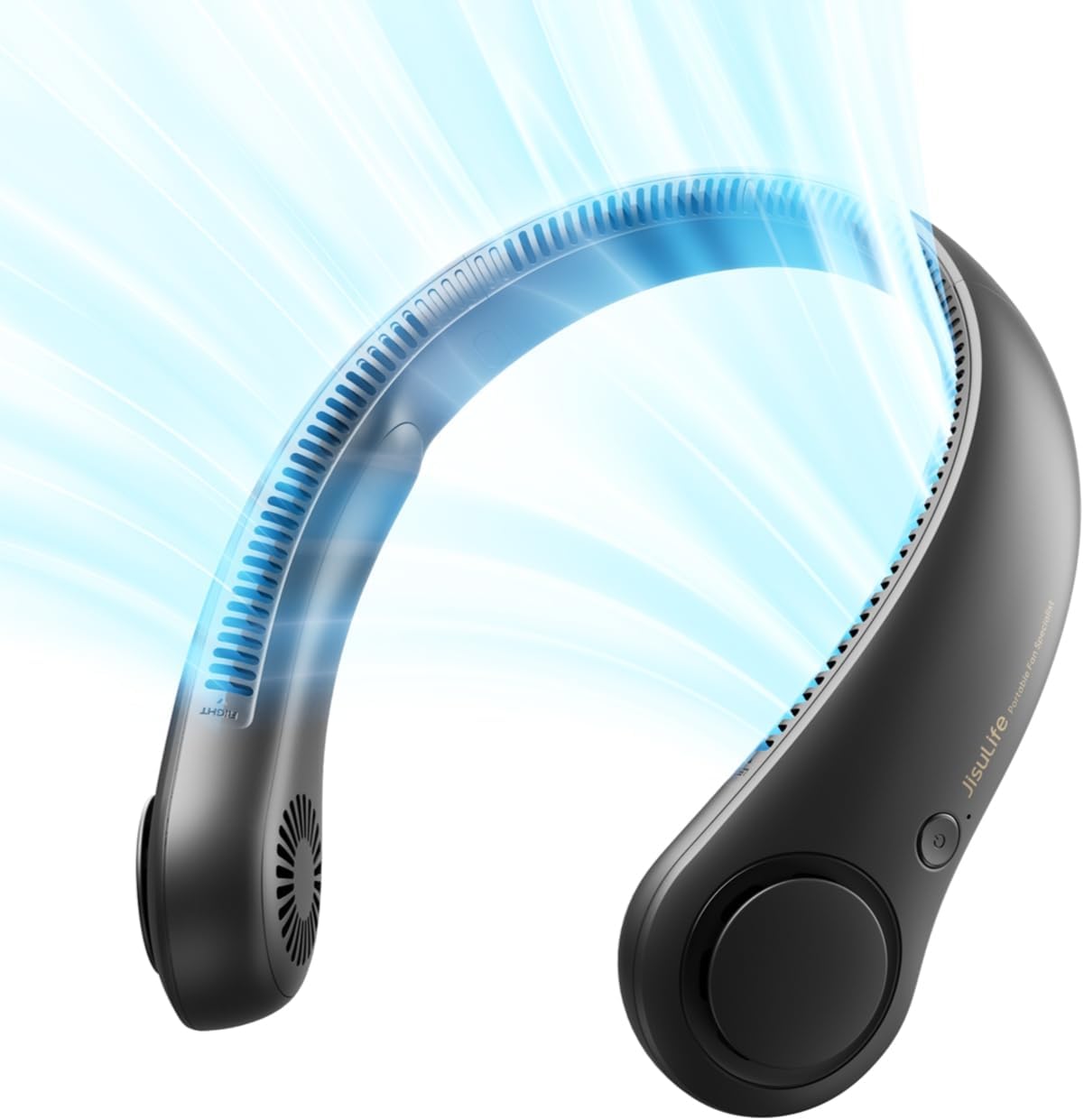 JISULIFE Portable Neck Fan, Hands-Free Bladeless, 5 Speeds,