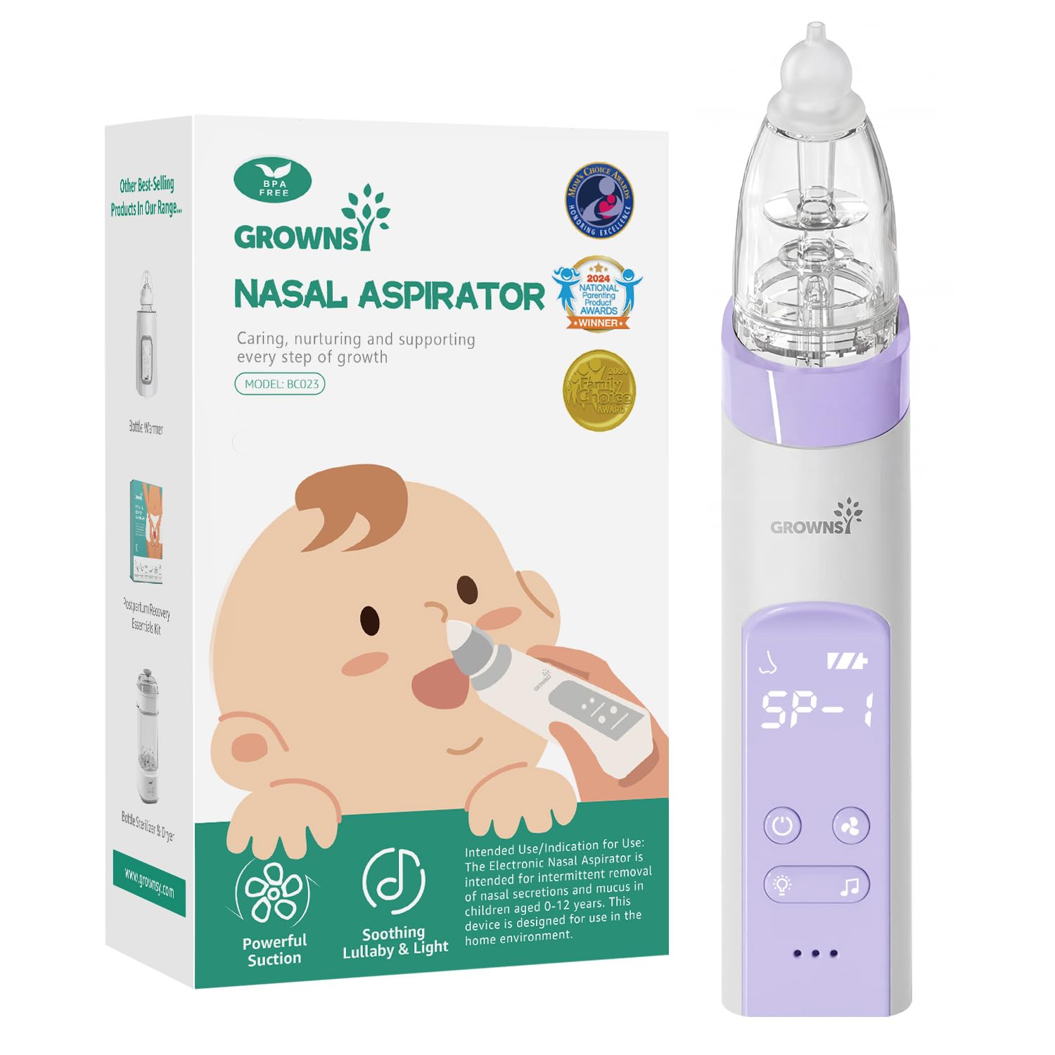 GROWNSY Nasal Aspirator for Baby, Electric Baby Nose