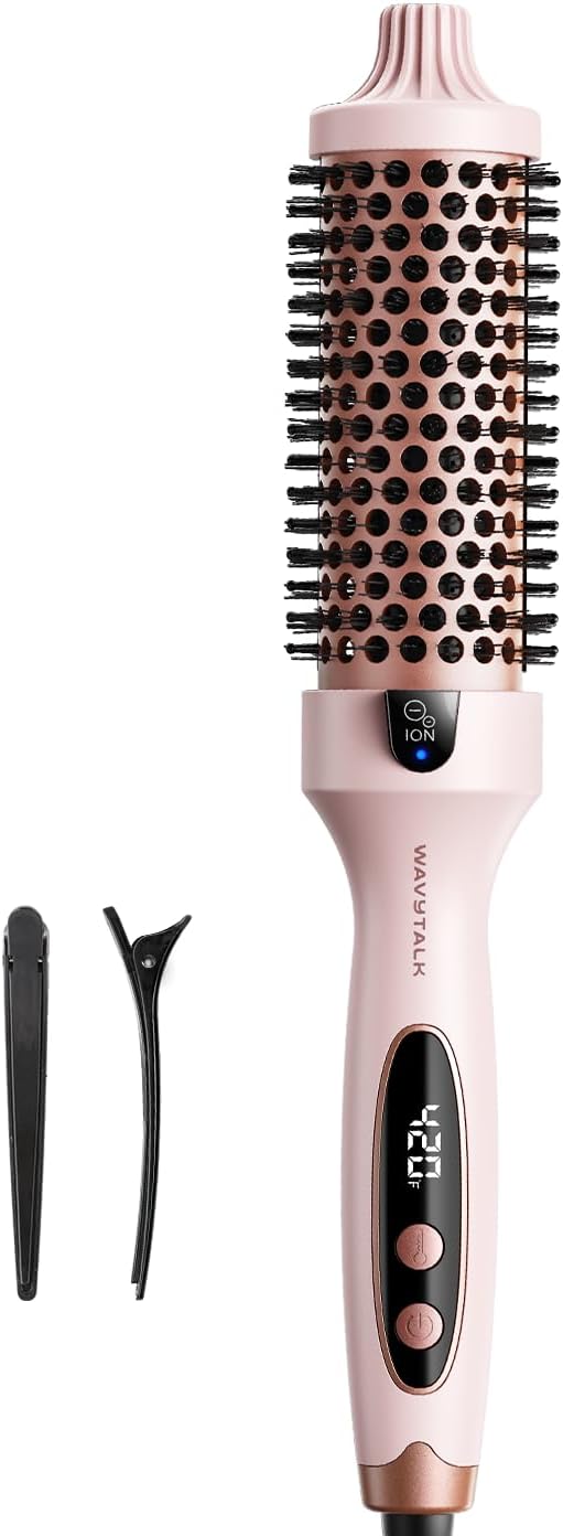 Wavytalk 1.5 Inch Thermal Round Brush, Heated Blowout