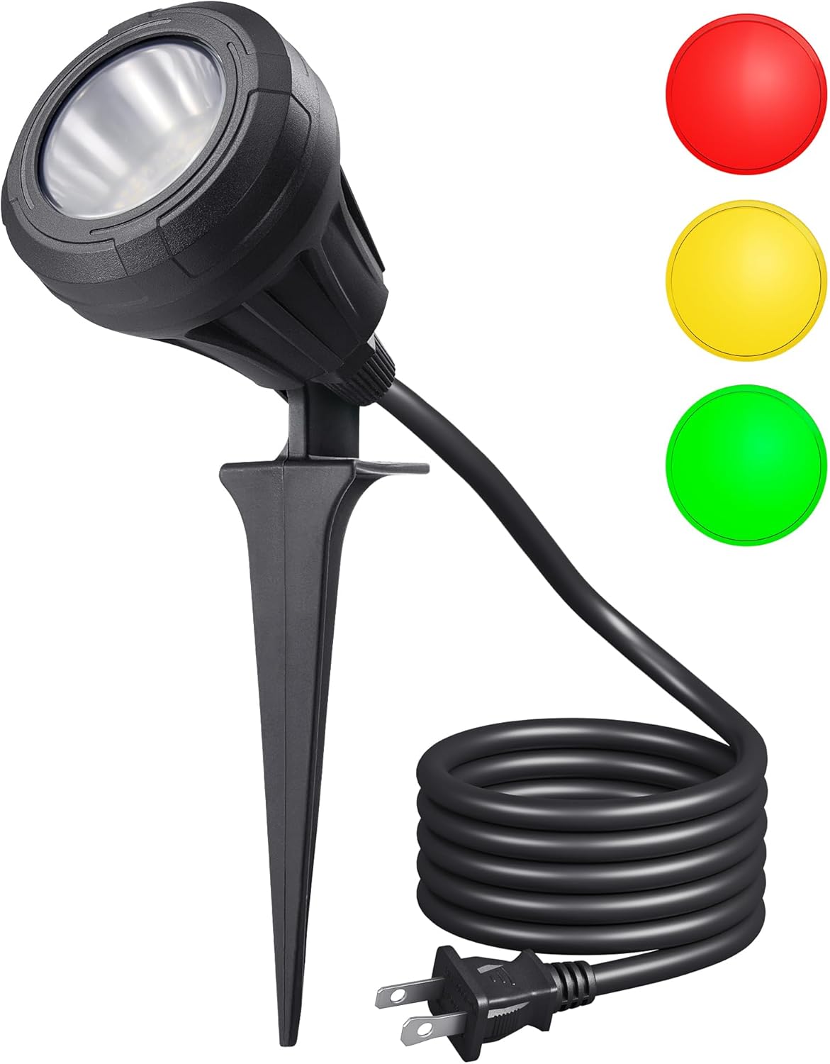 DEWENWILS 120V LED Outdoor Spotlight with 3 Extra