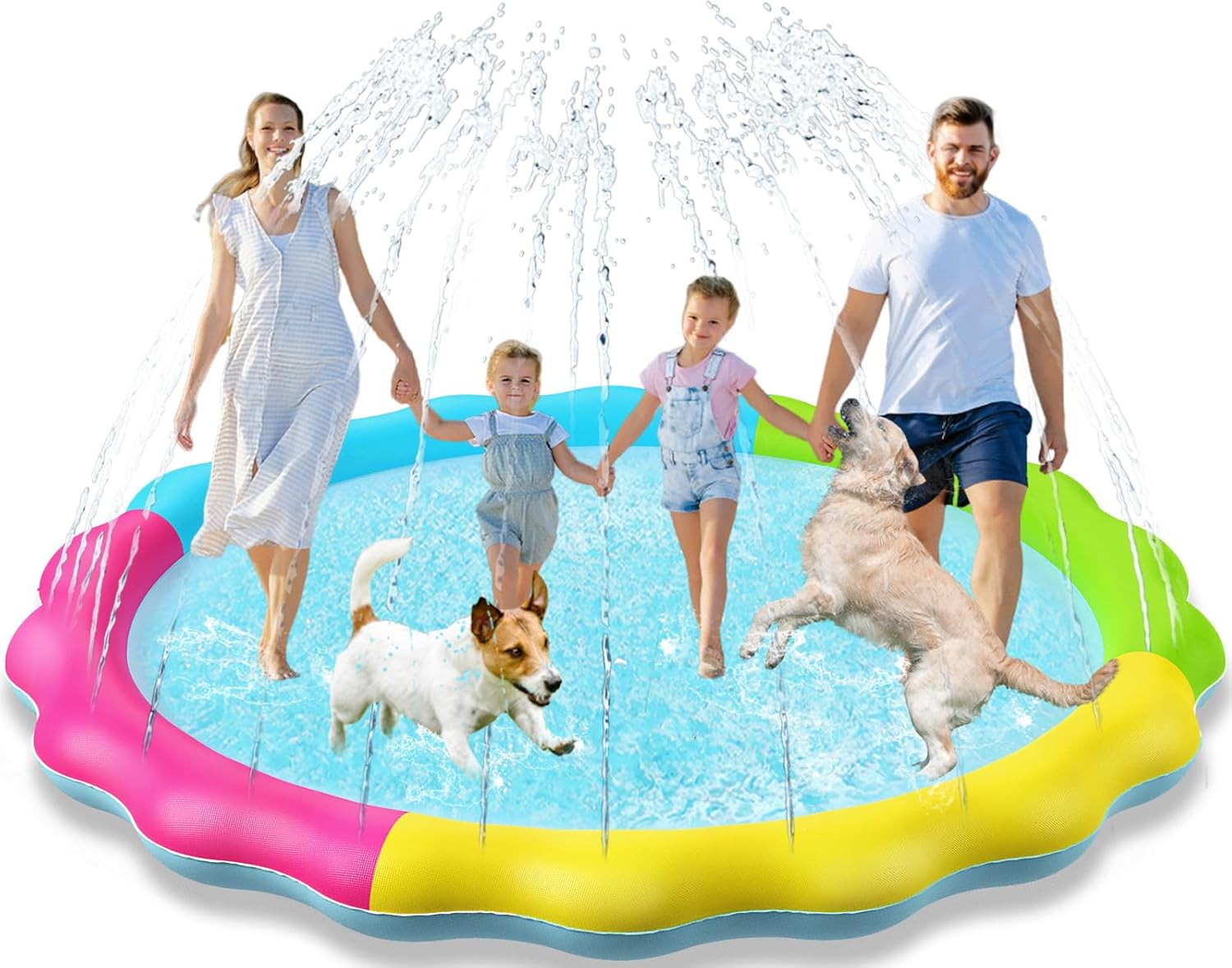 Jasonwell Splash Pad Sprinkler for Kids Splash Play