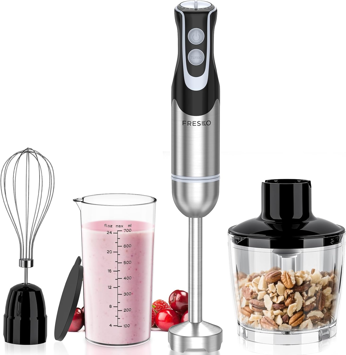 FRESKO Immersion Blender Handheld, Stainless Steel Hand Electric