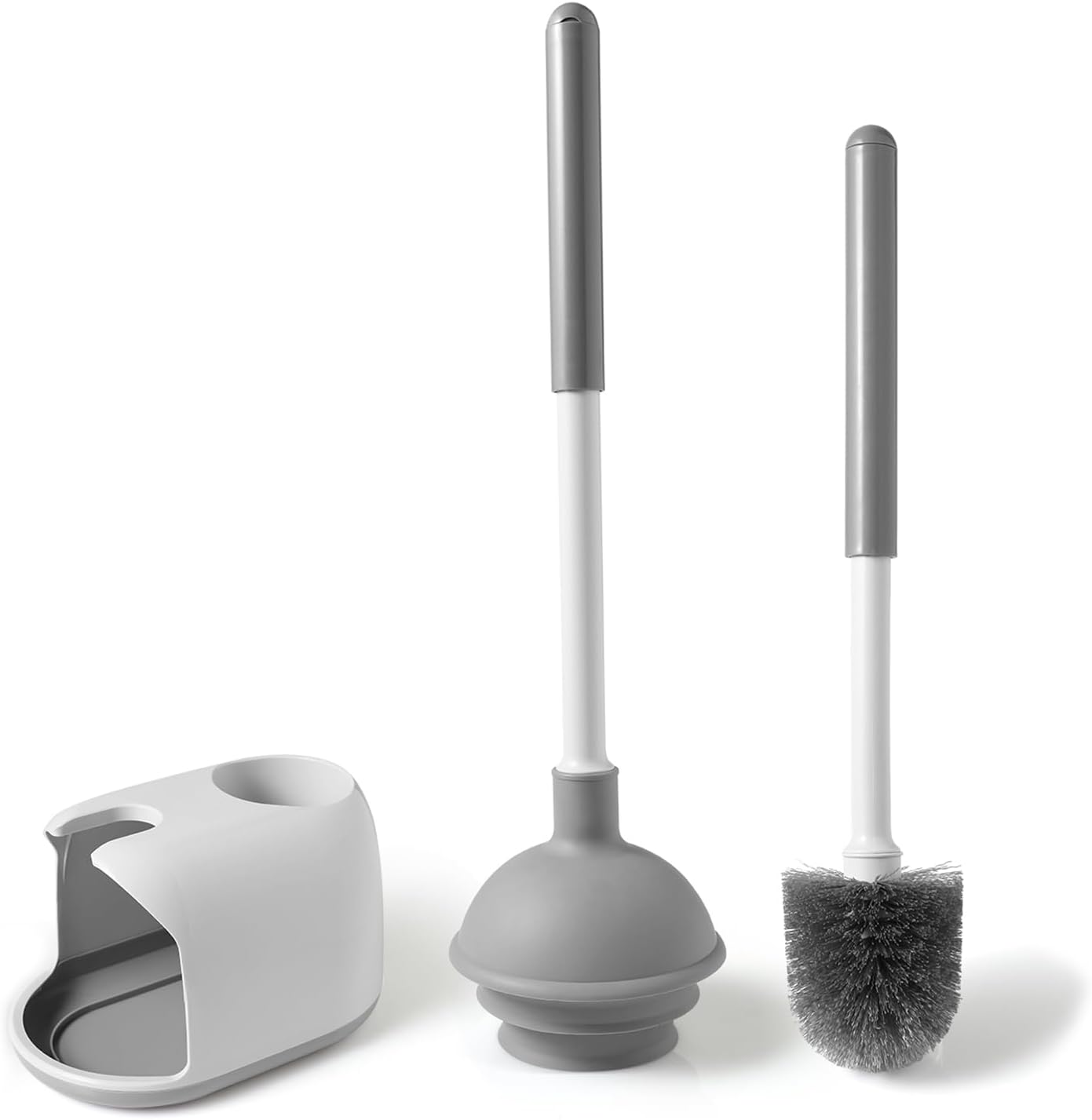 Eyliden Toilet Plunger & Brush Set, Upgrade 3-Step