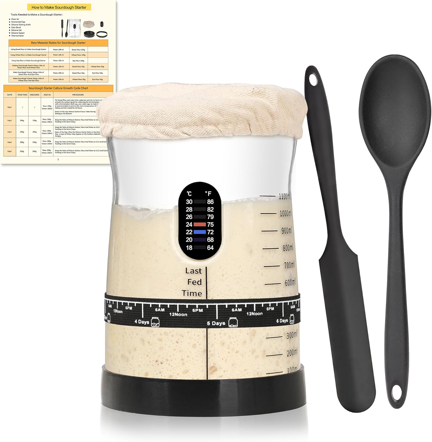Pro Sourdough Starter Kit- 50oz Large Capacity Sourdough