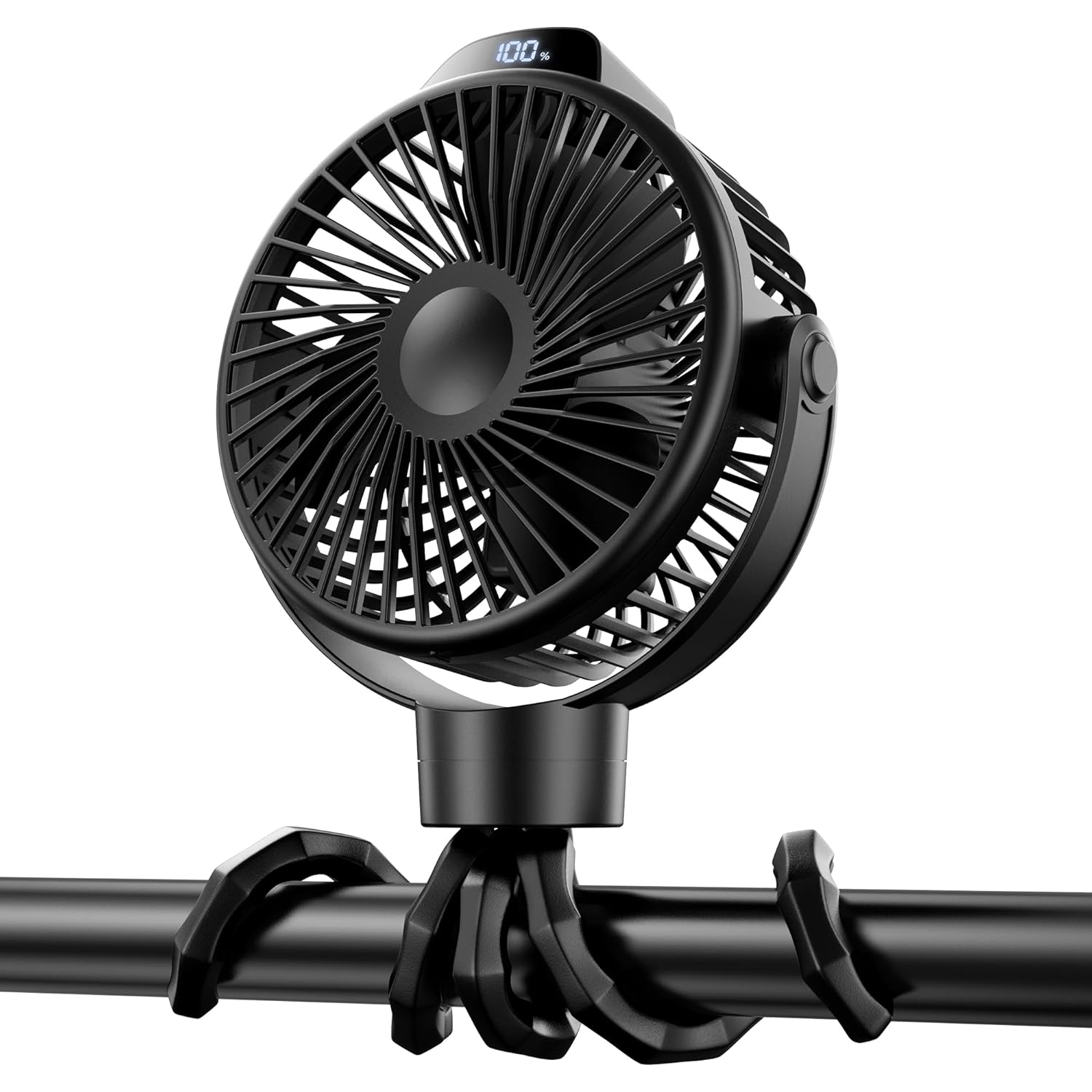 Koonie Portable Stroller Fan for Baby, Rechargeable Battery