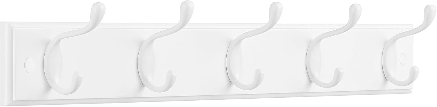 SONGMICS Wall-Mounted Coat Rack, Hook Rack, 5 Dual